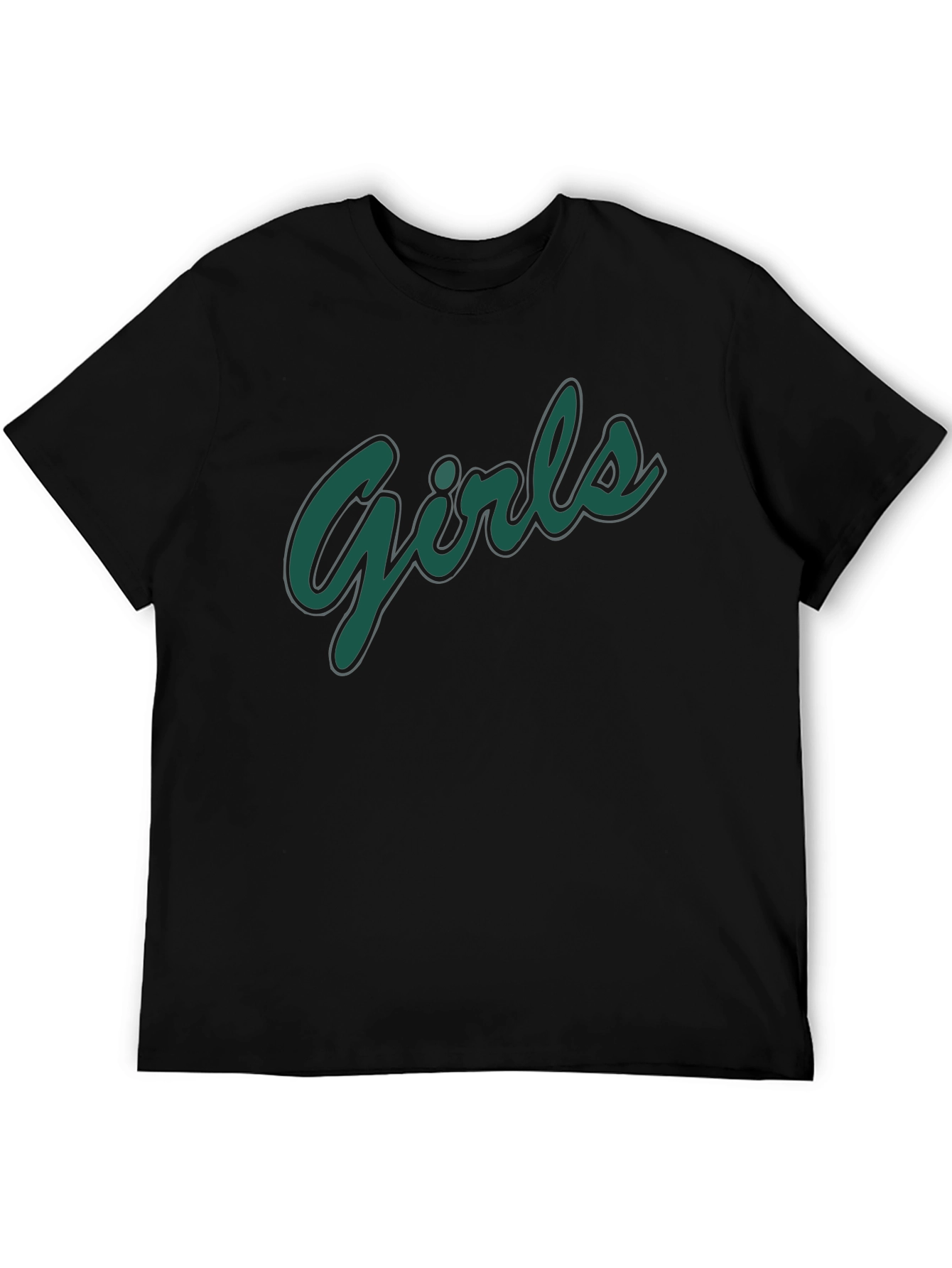 Black Girls Graphic Print Black T-Shirt view 5