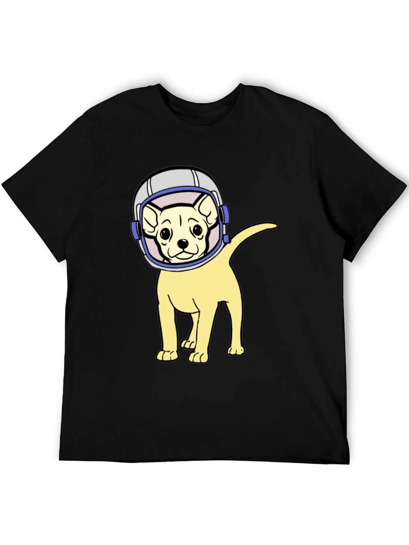 Black Astronaut Dog T-Shirt - Space Pup Tee view 5