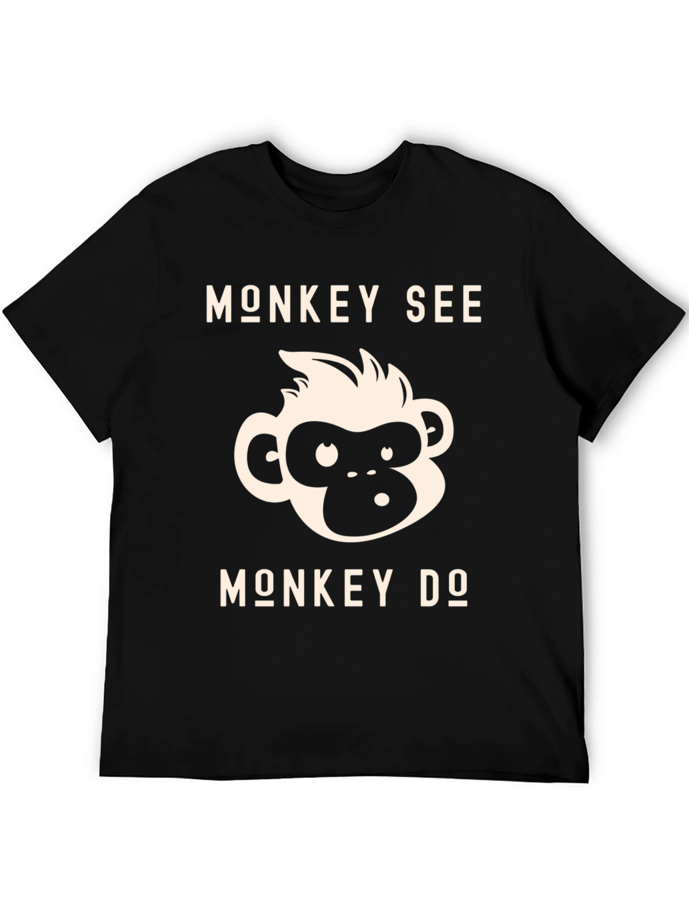 Black Monkey See Monkey Do Graphic Tee view 5