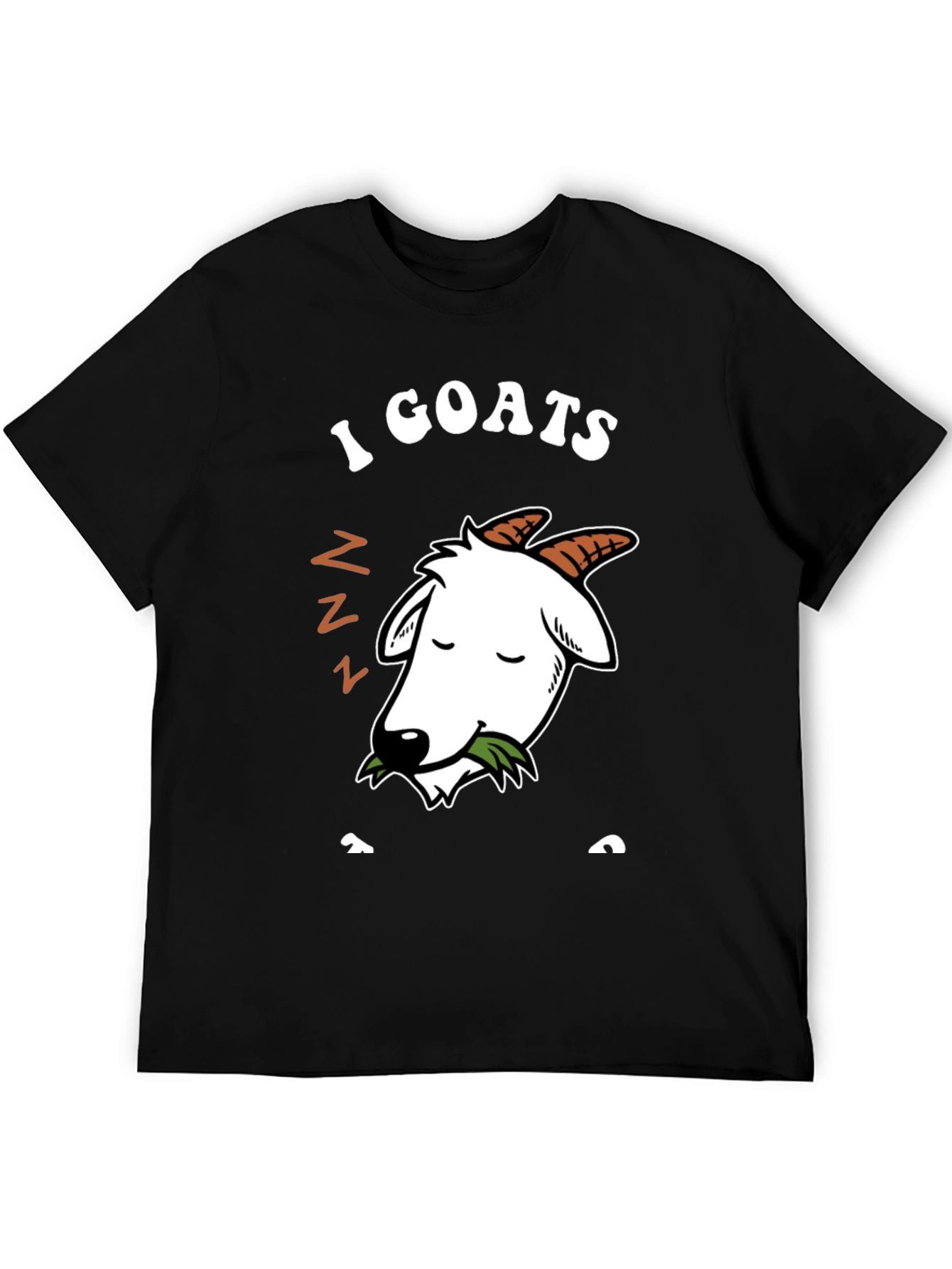 Black I Goats To Sleep Funny Graphic T-Shirt view 5