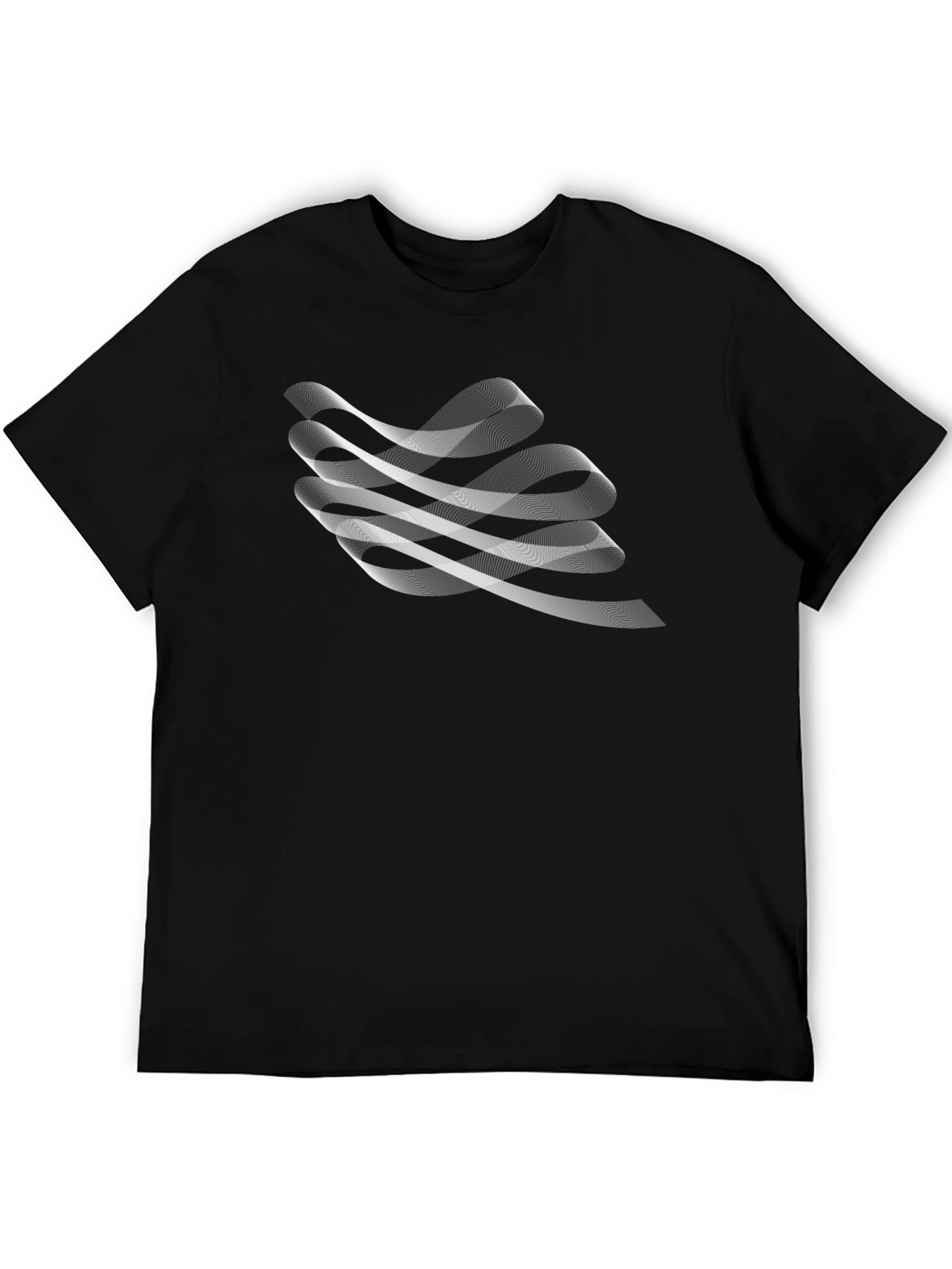 Abstract Graphic Tee - Modern Black T-Shirt - 5
