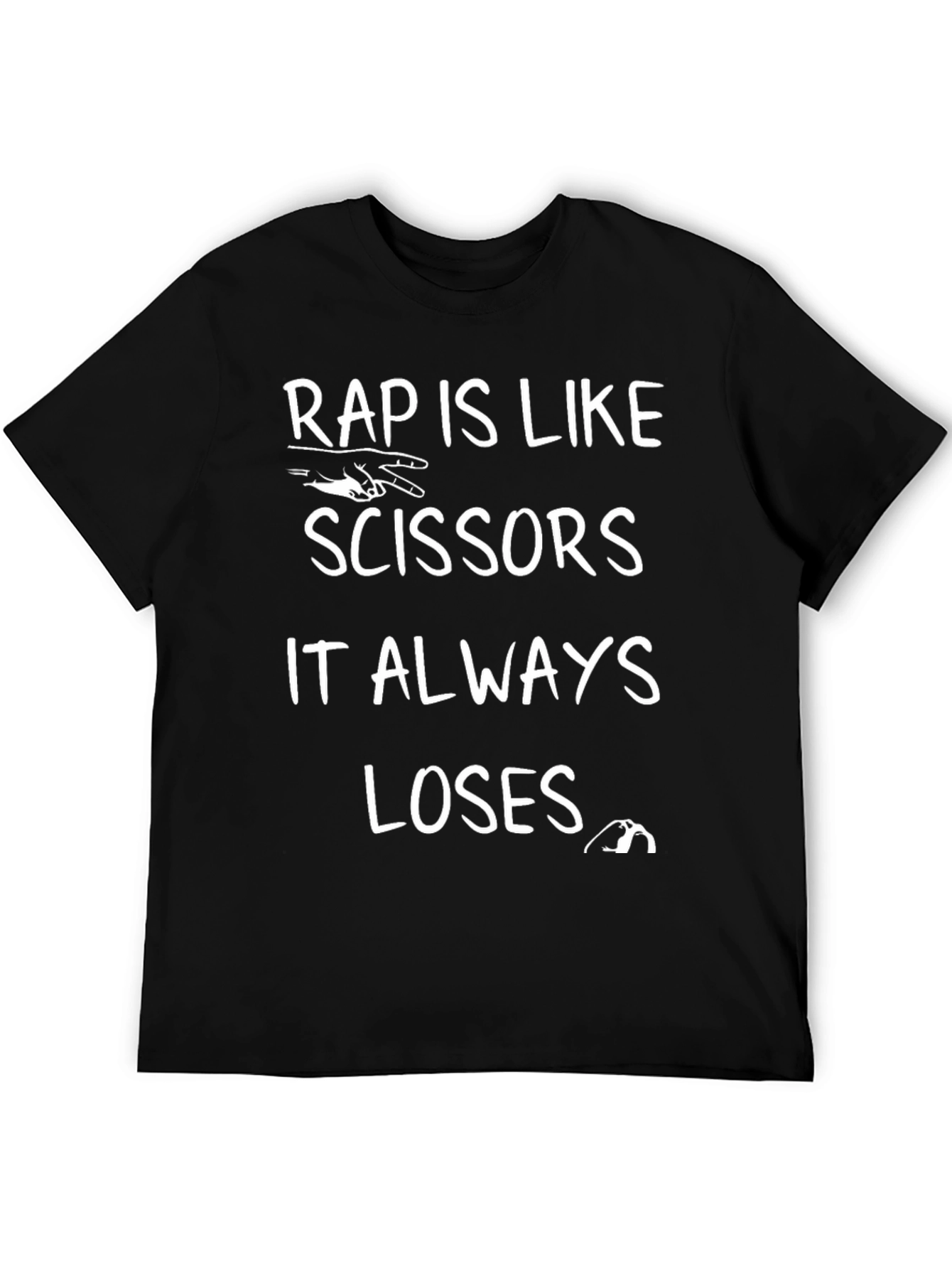 Black Rap Scissors Loses Graphic T-Shirt view 5