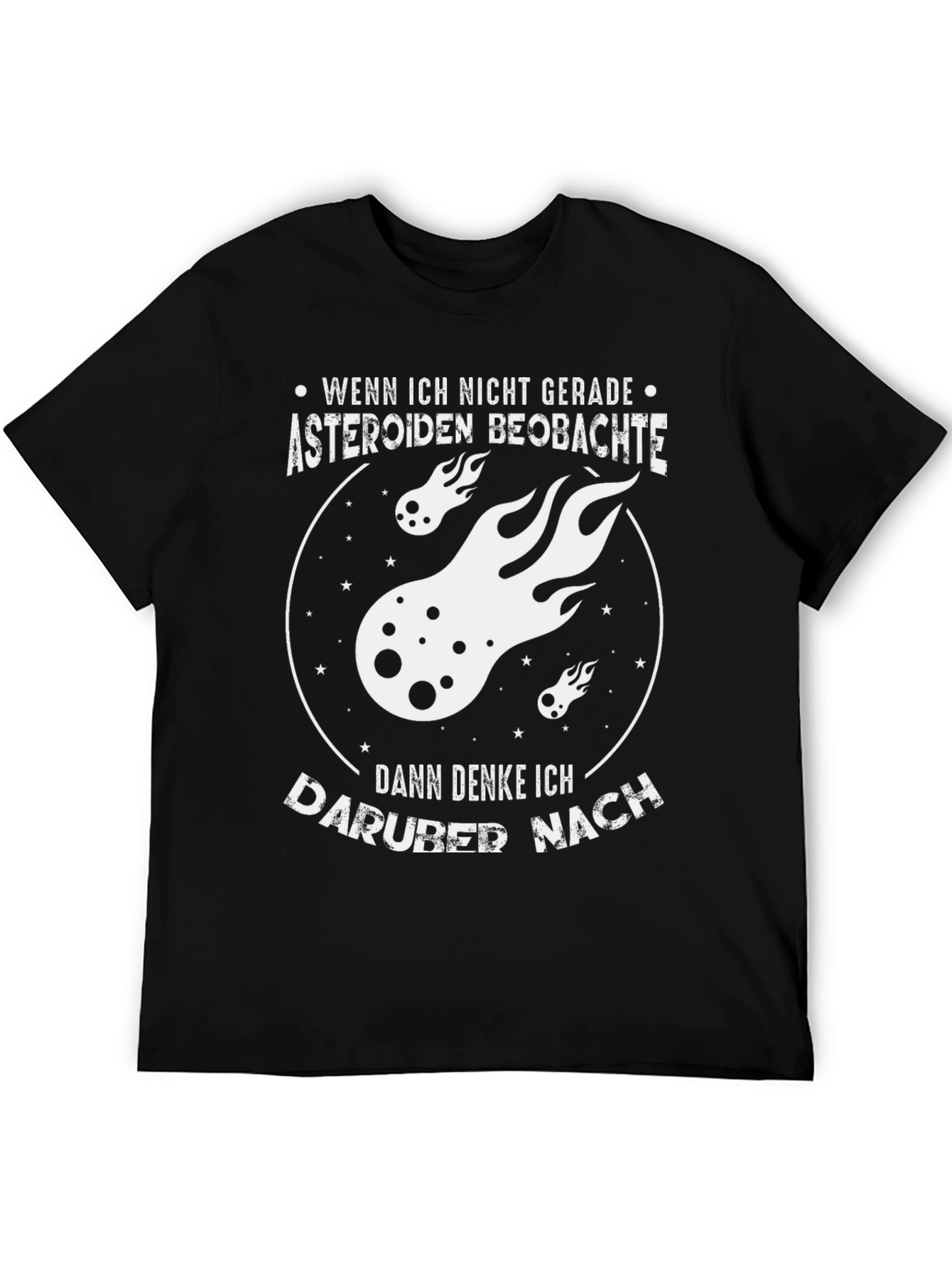 Black Asteroid Observer T-Shirt - Unique Design view 5