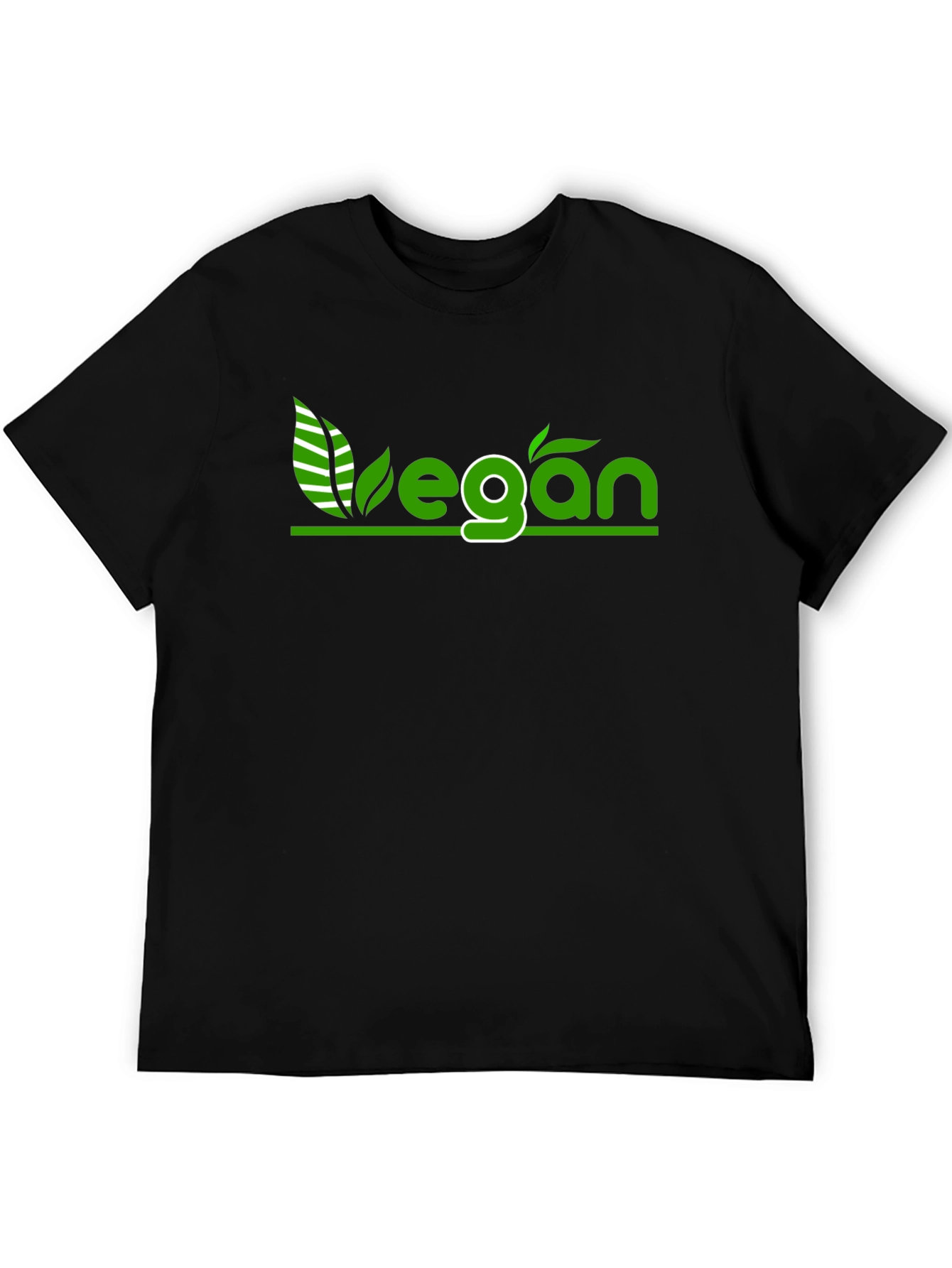 Black Vegan Graphic Tee - Black Cotton T-Shirt view 5