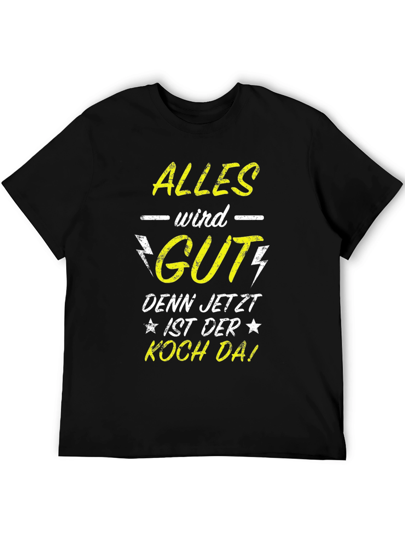 Black Alles Wird Gut T-Shirt - German Chef Humor Tee view 5