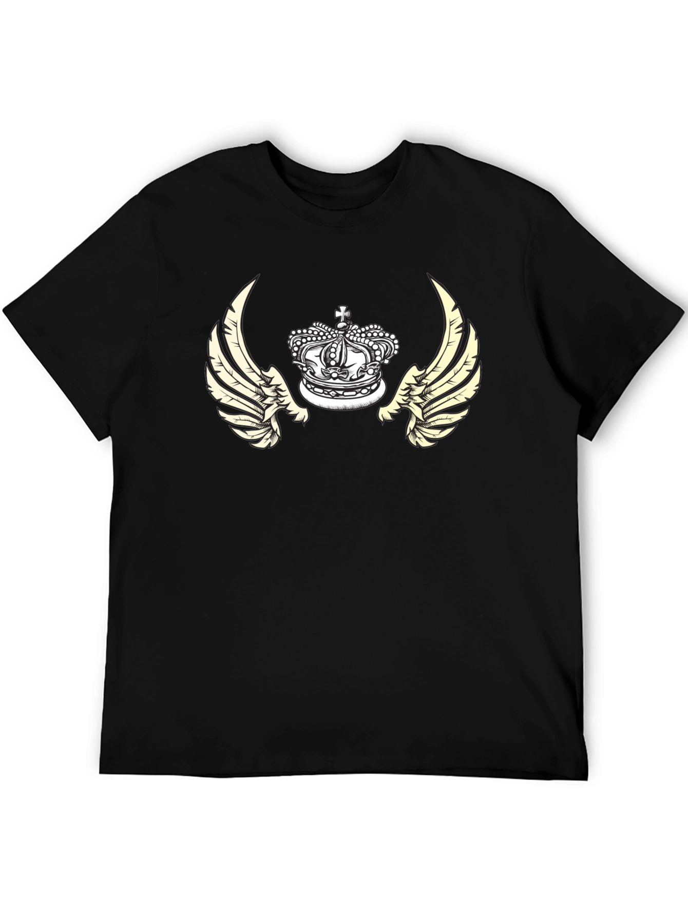 Black Winged Crown Graphic Tee - Black view 5