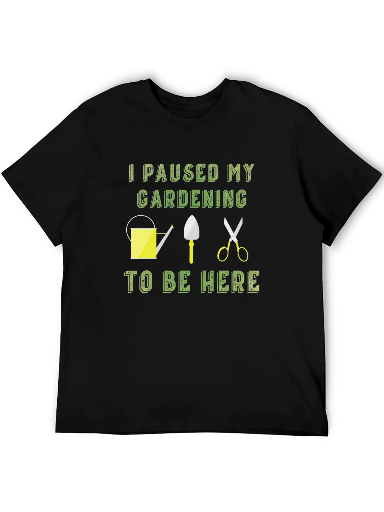 Black Gardening Pause T-Shirt - Funny Gardener Gift view 5