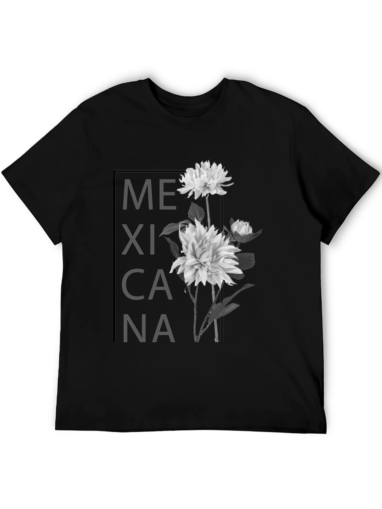 Black Mexicana Floral Graphic T-Shirt - Black view 5