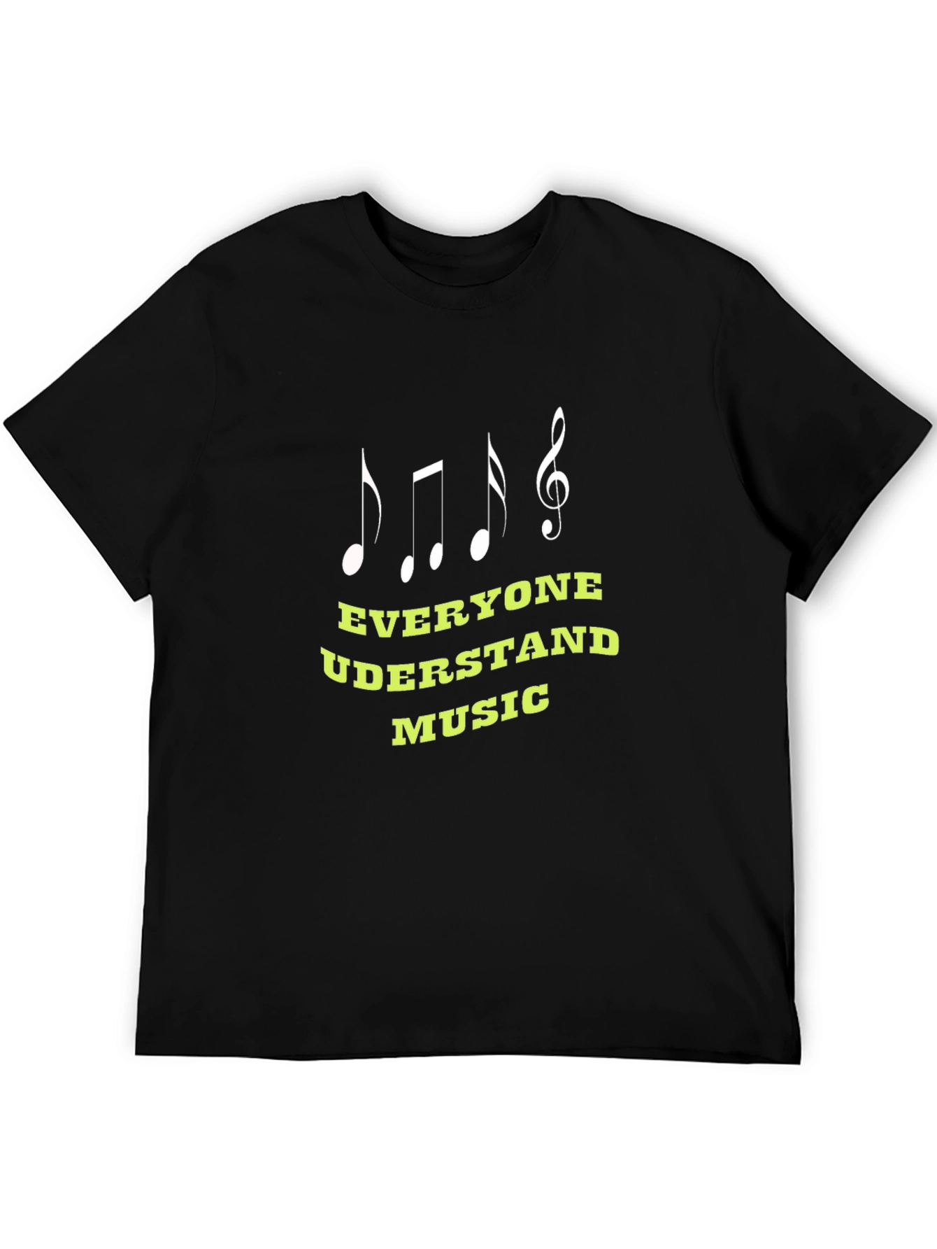 Black Everyone Understand Music Black Graphic Tee view 5