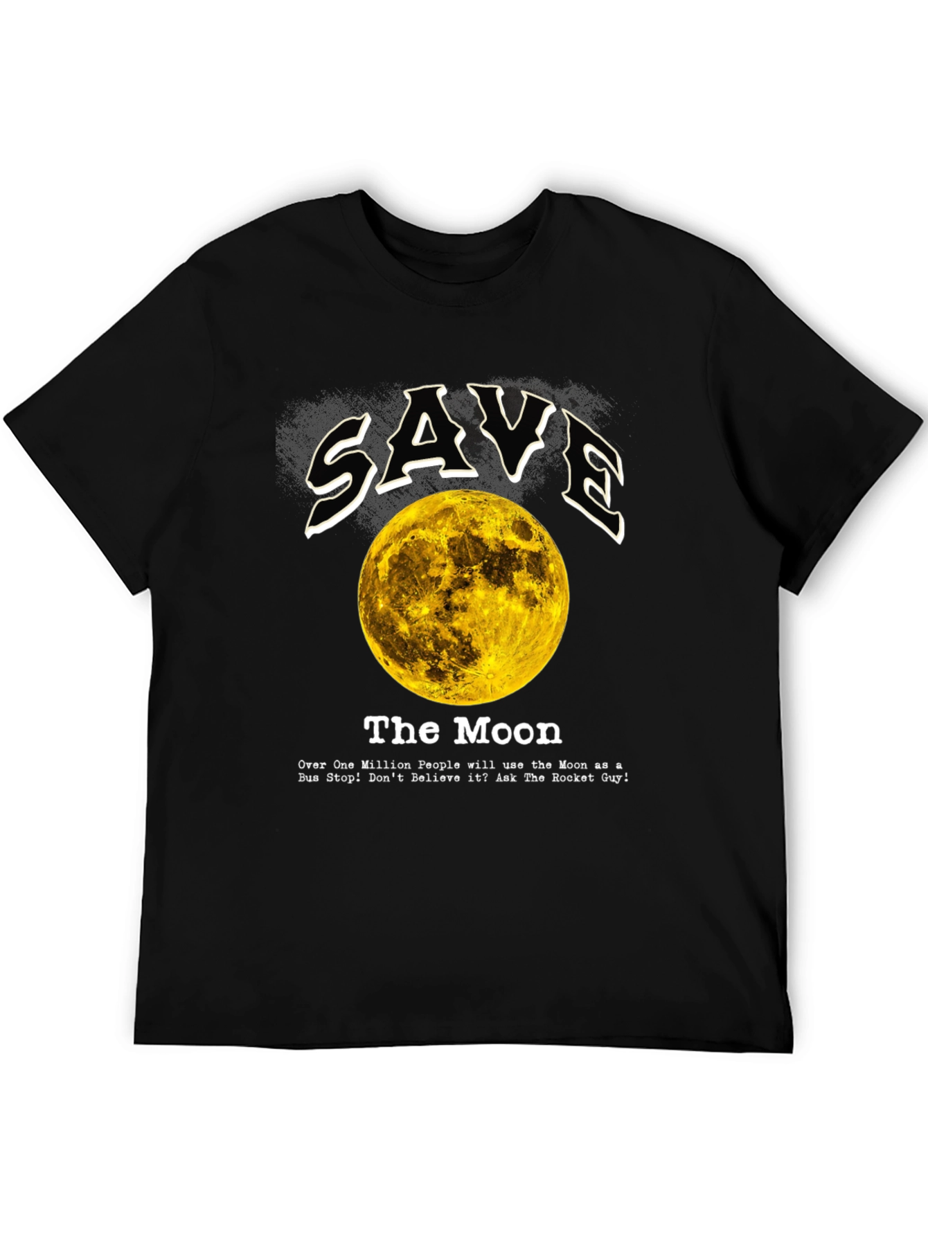 Black Save the Moon Graphic Tee - Outer Space Awareness view 5