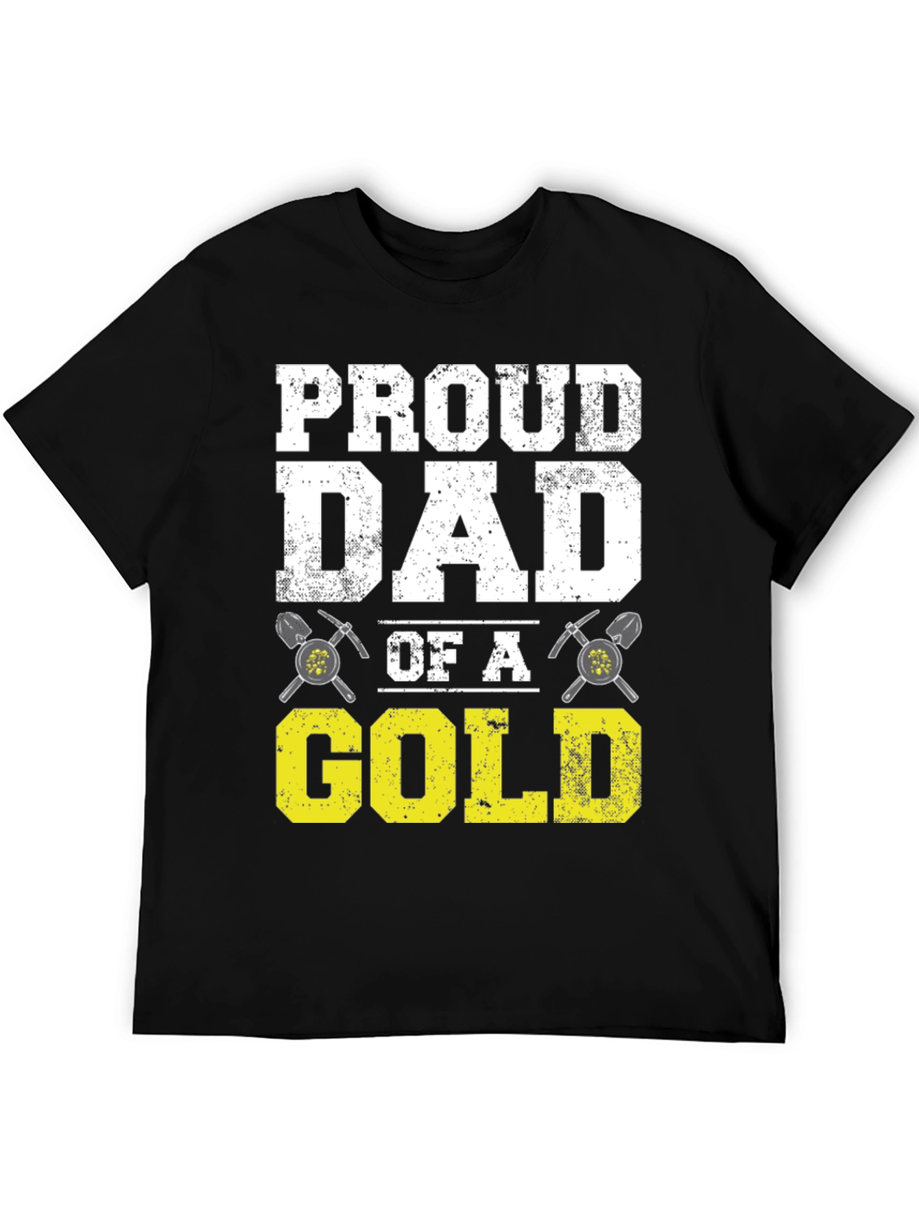 Black Proud Dad of a Gold Digger T-Shirt view 5