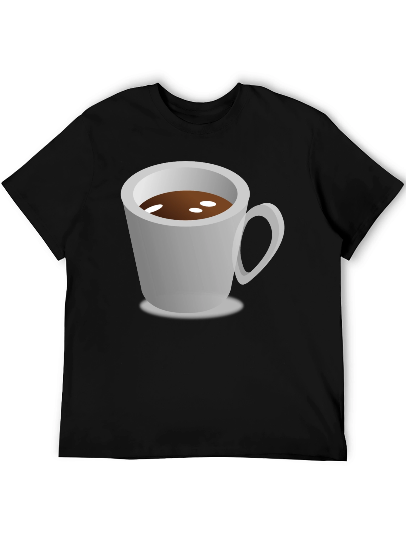 Black Coffee Cup Graphic Tee - Black Unisex Shirt view 5