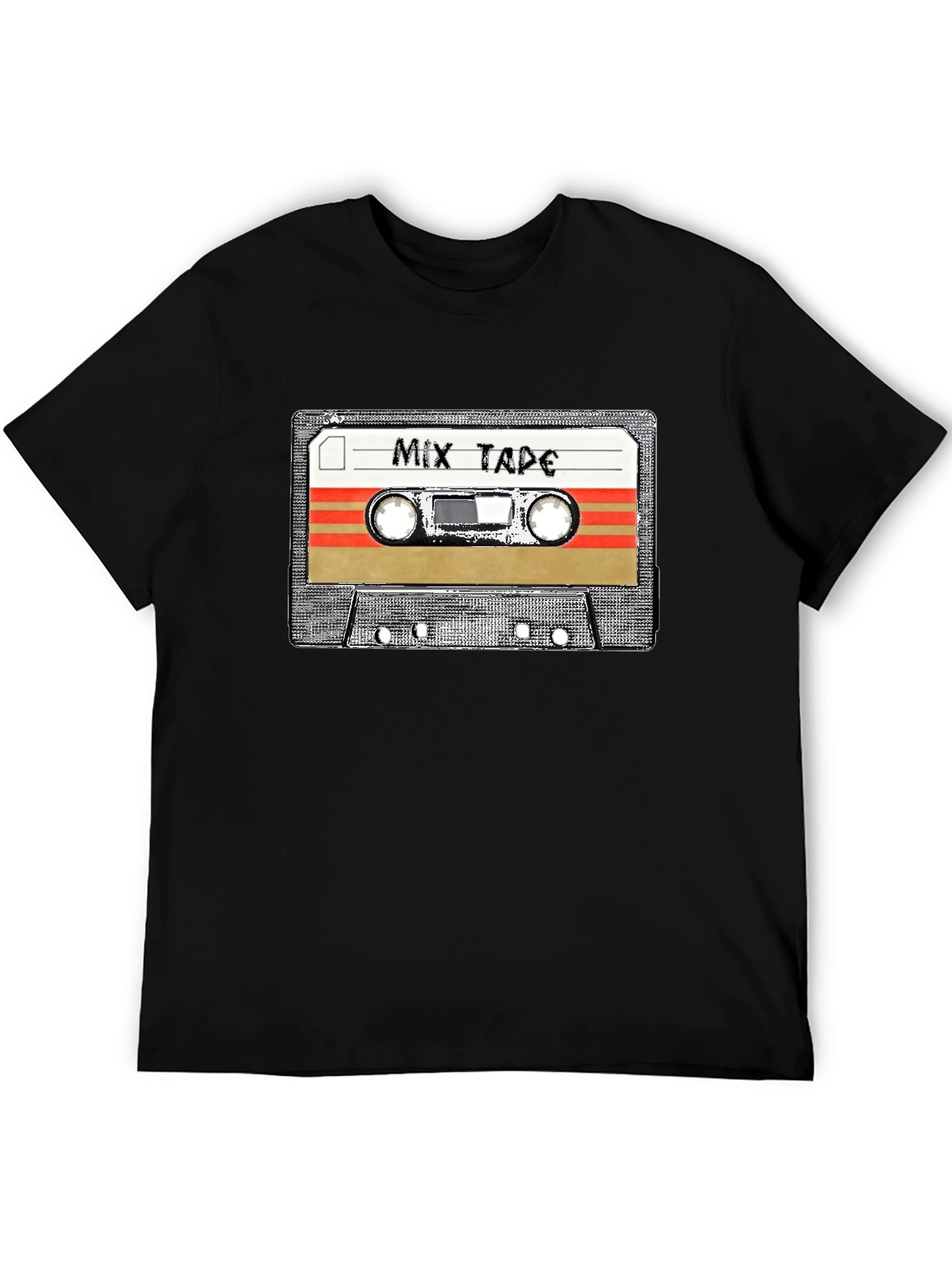 Black Retro Mixtape Graphic T-Shirt view 5