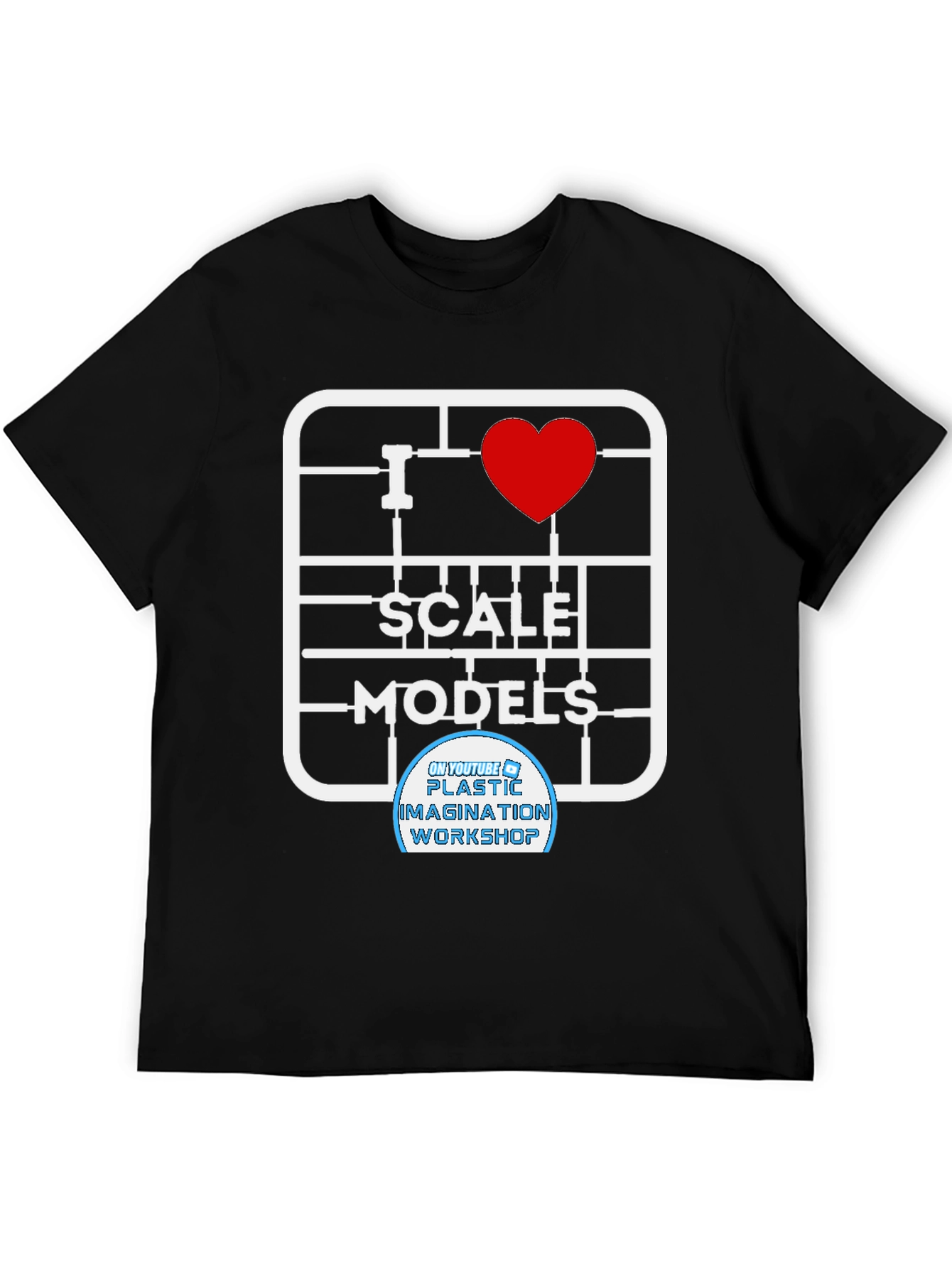Black I Heart Scale Models Black T-Shirt view 5