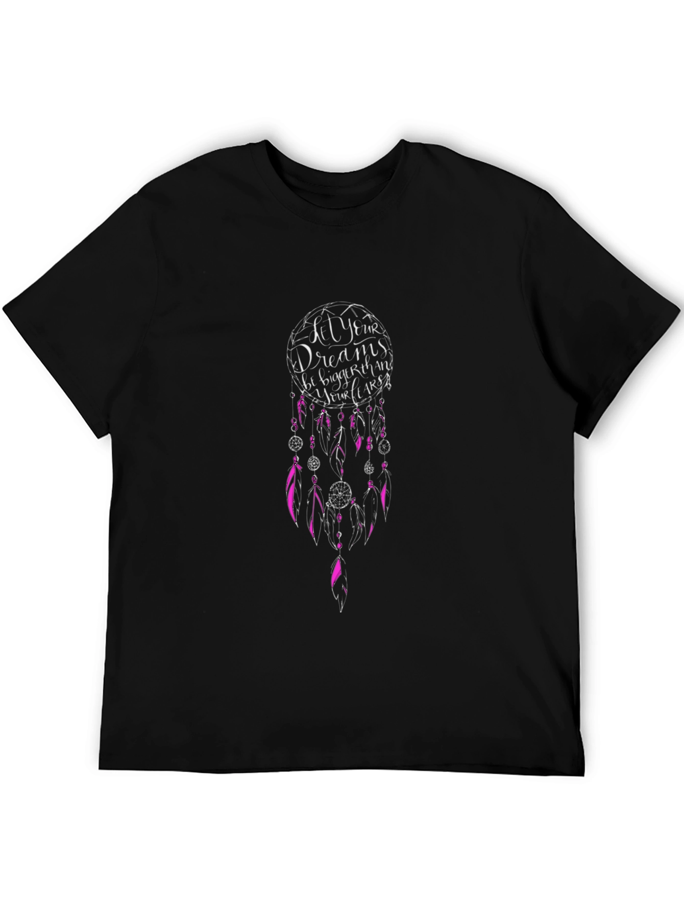 Black Dreamcatcher Graphic Tee - 'Let Your Dreams Be Bigger Than Your Fears' view 5