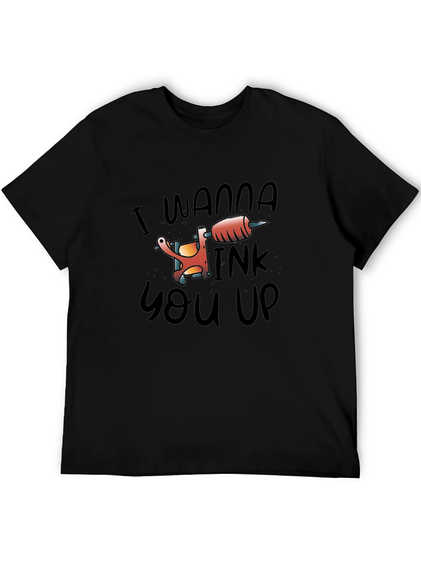 Black I Wanna Ink You Up Tattoo Graphic T-Shirt view 5