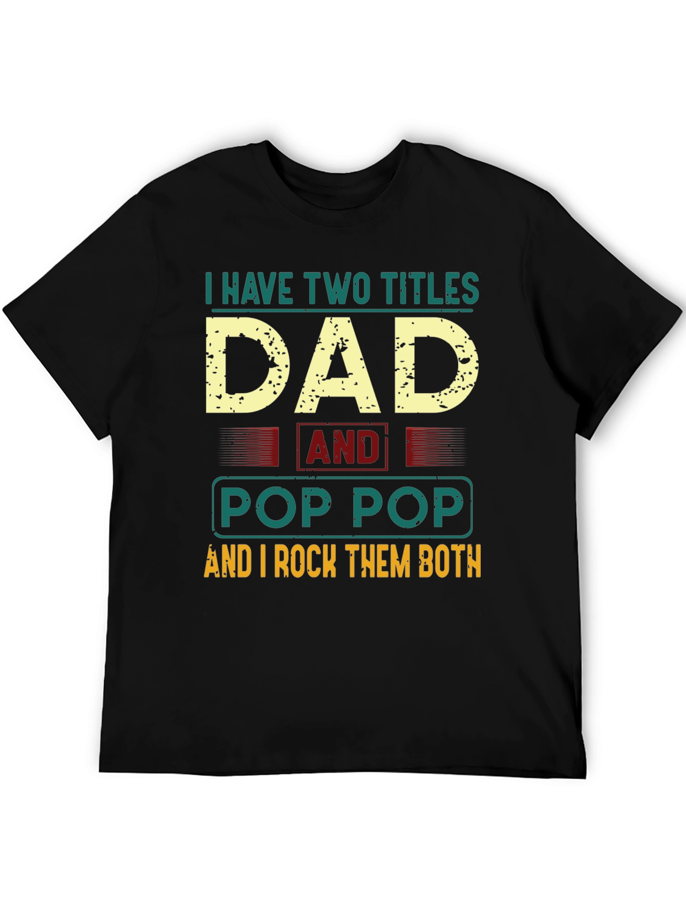 Black Dad and Pop Pop T-Shirt view 5