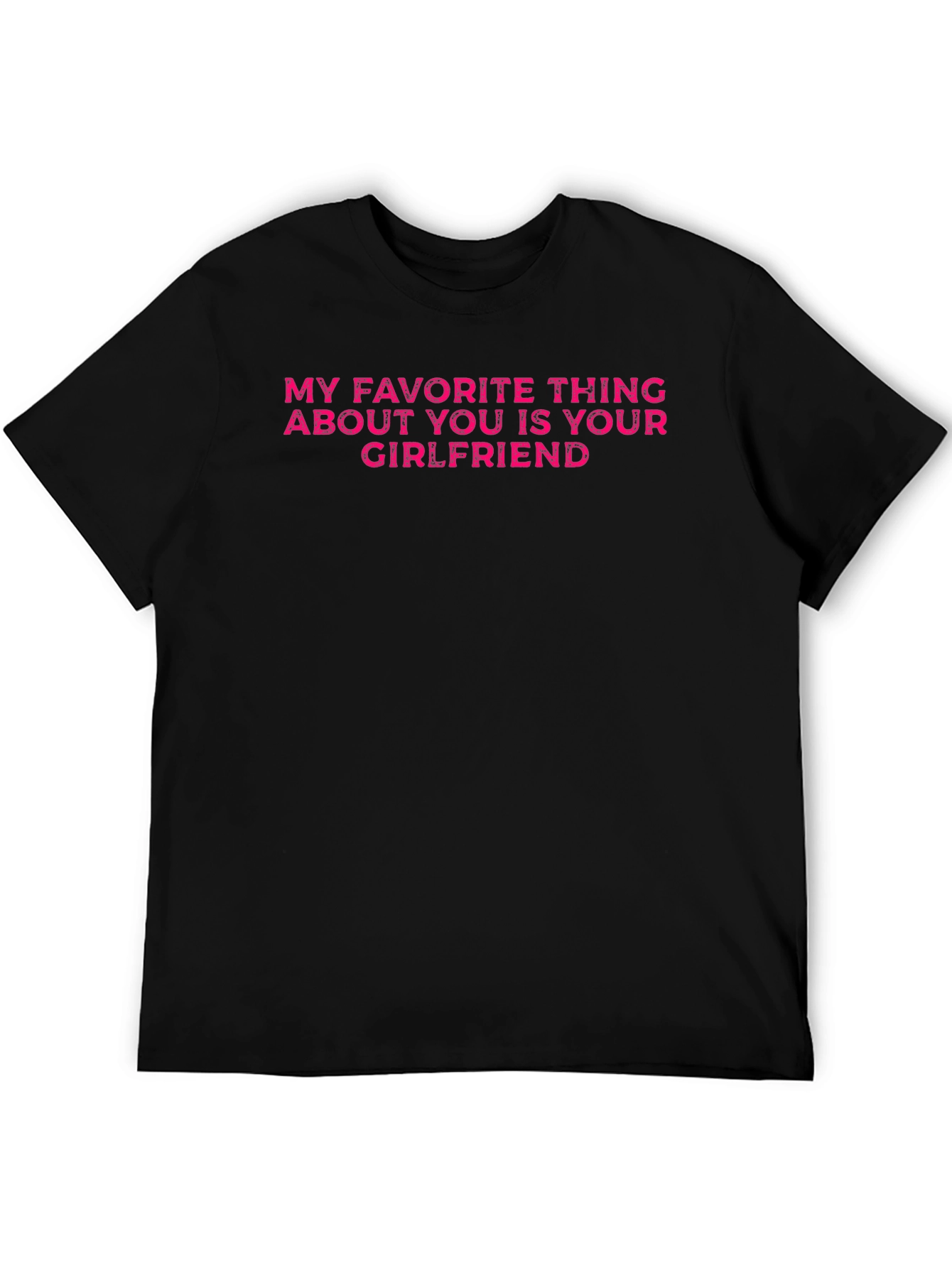 Black Funny Boyfriend Girlfriend Graphic T-Shirt view 5