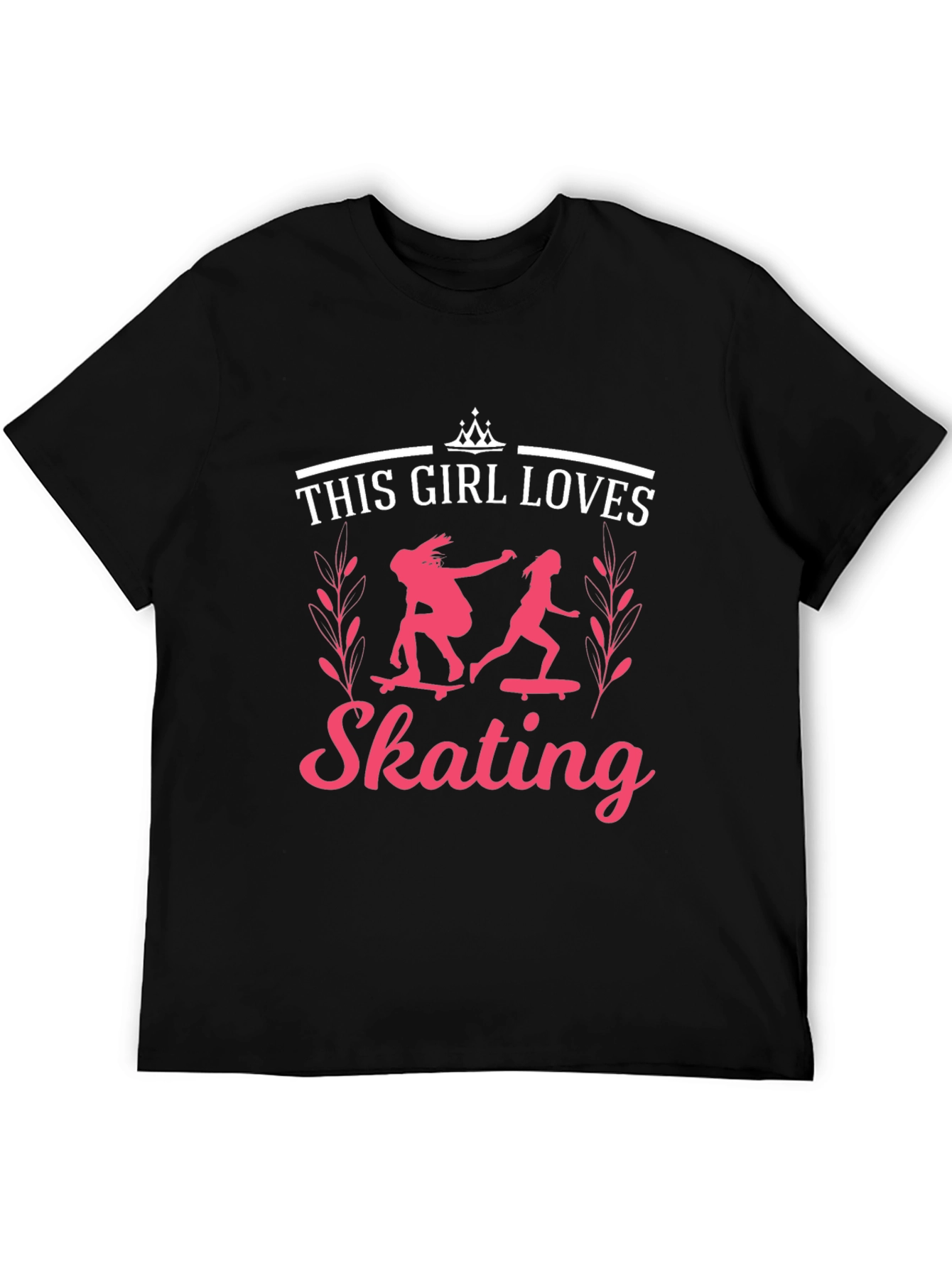 Black Girl Loves Skating Tee - Cool Skater T-Shirt view 5
