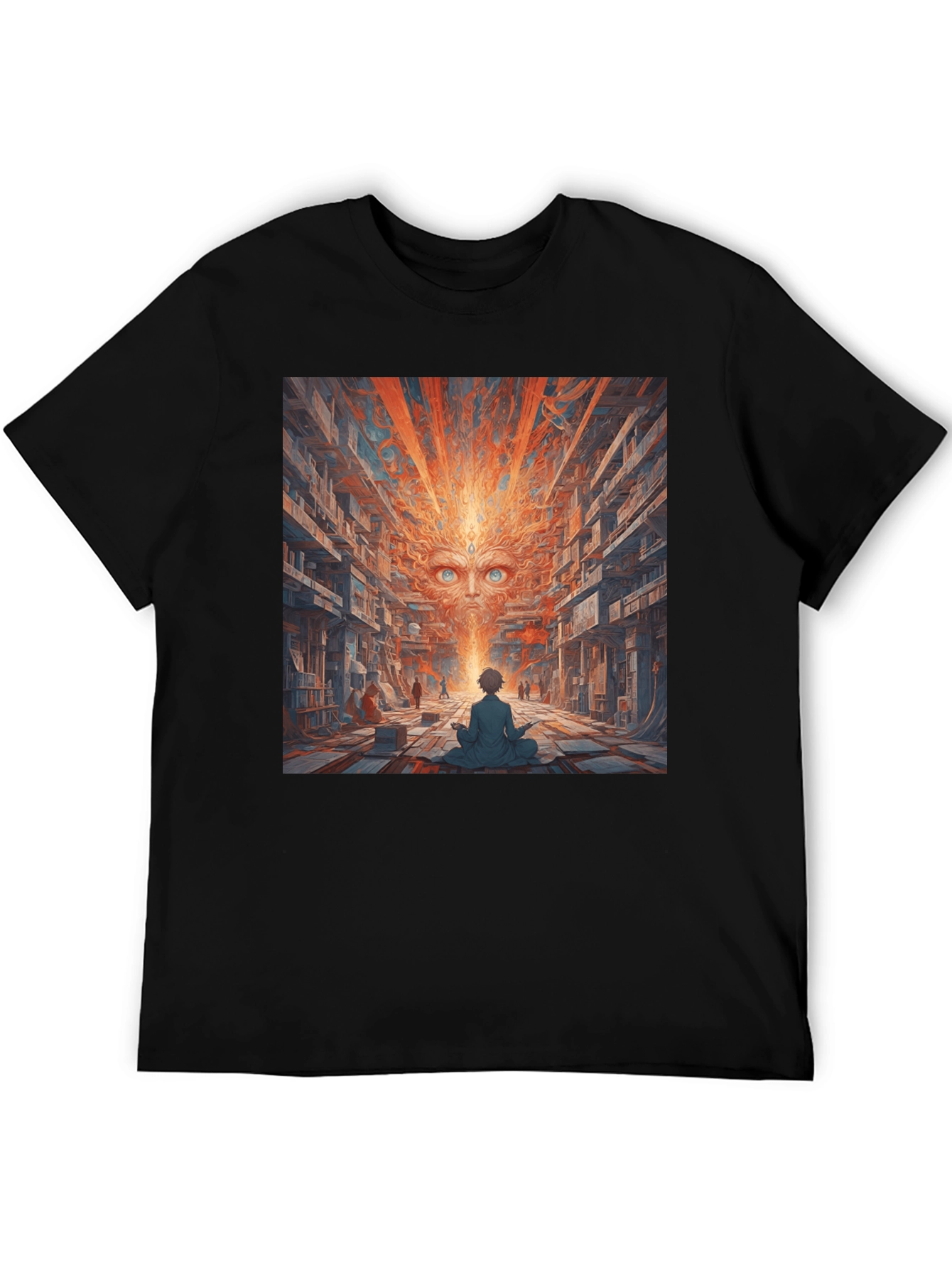 Black Meditative Mind T-Shirt view 5