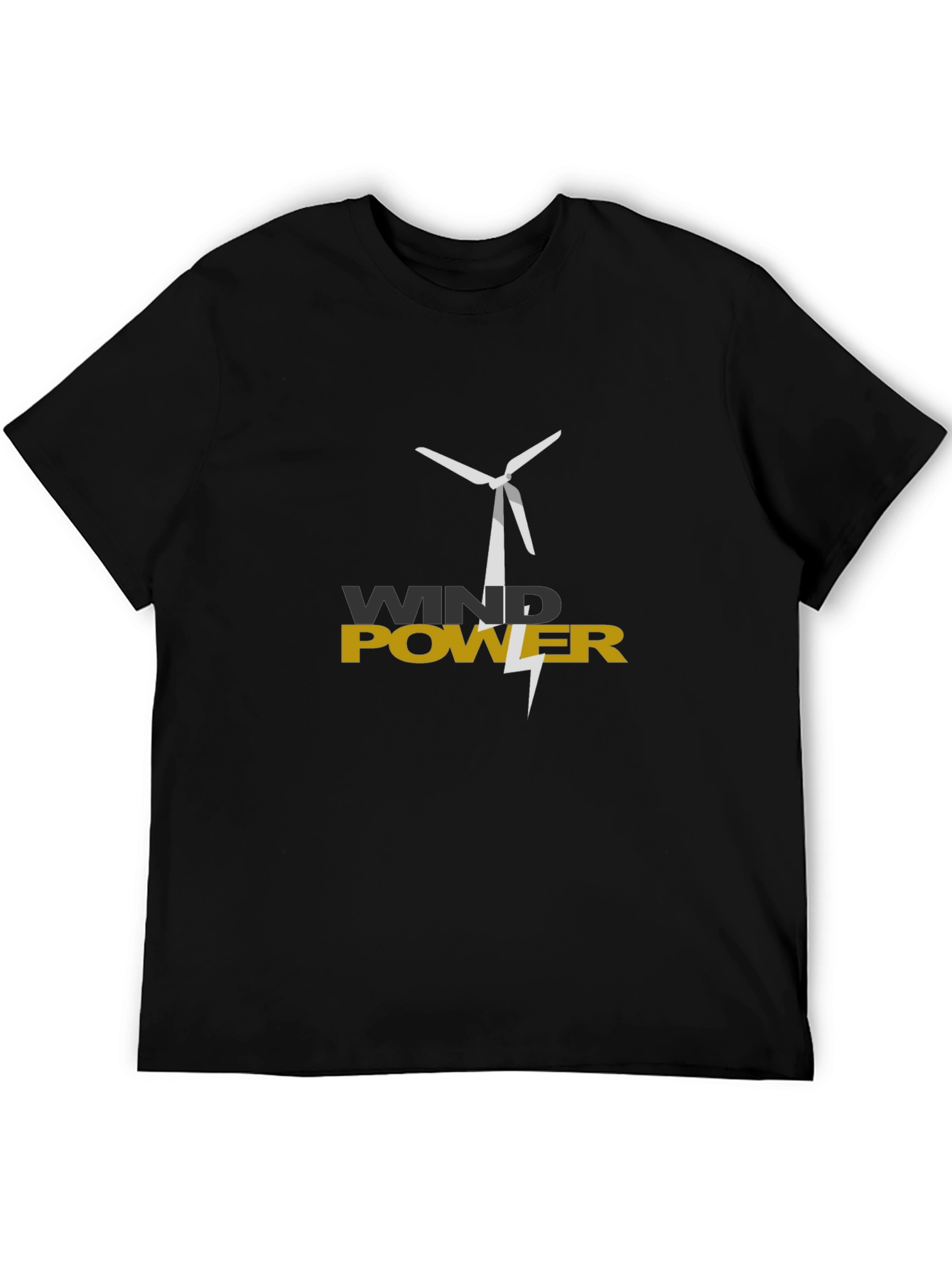 Black Wind Power Graphic Tee - Eco-Friendly Design view 5