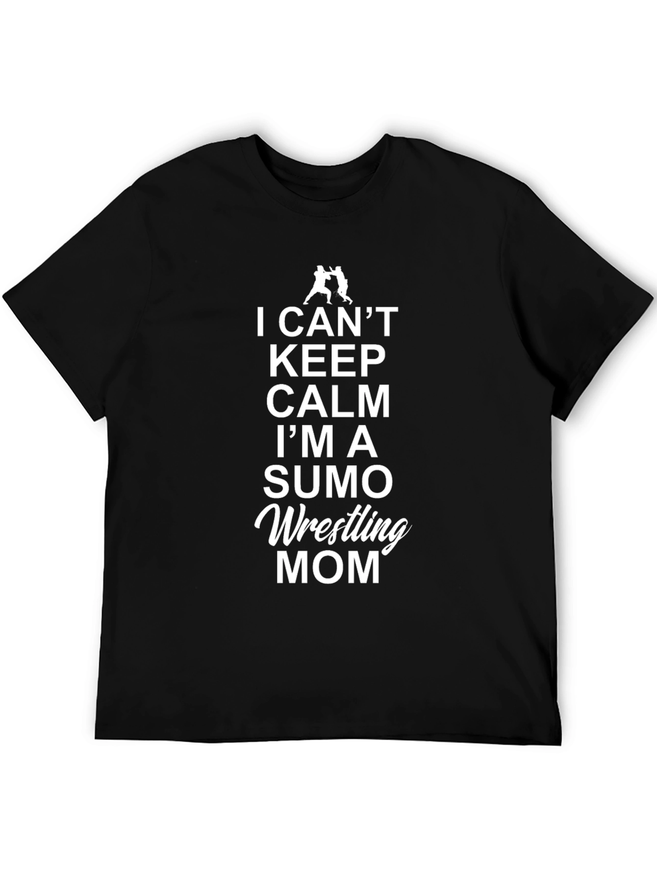 Black Sumo Wrestling Mom Tee - Keep Calm Funny Graphic T-Shirt view 5