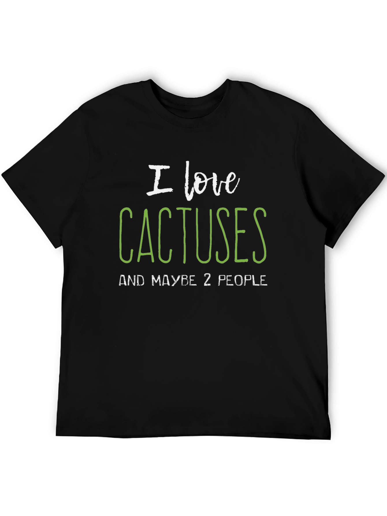 Black I Love Cactuses Graphic Tee - Black view 5