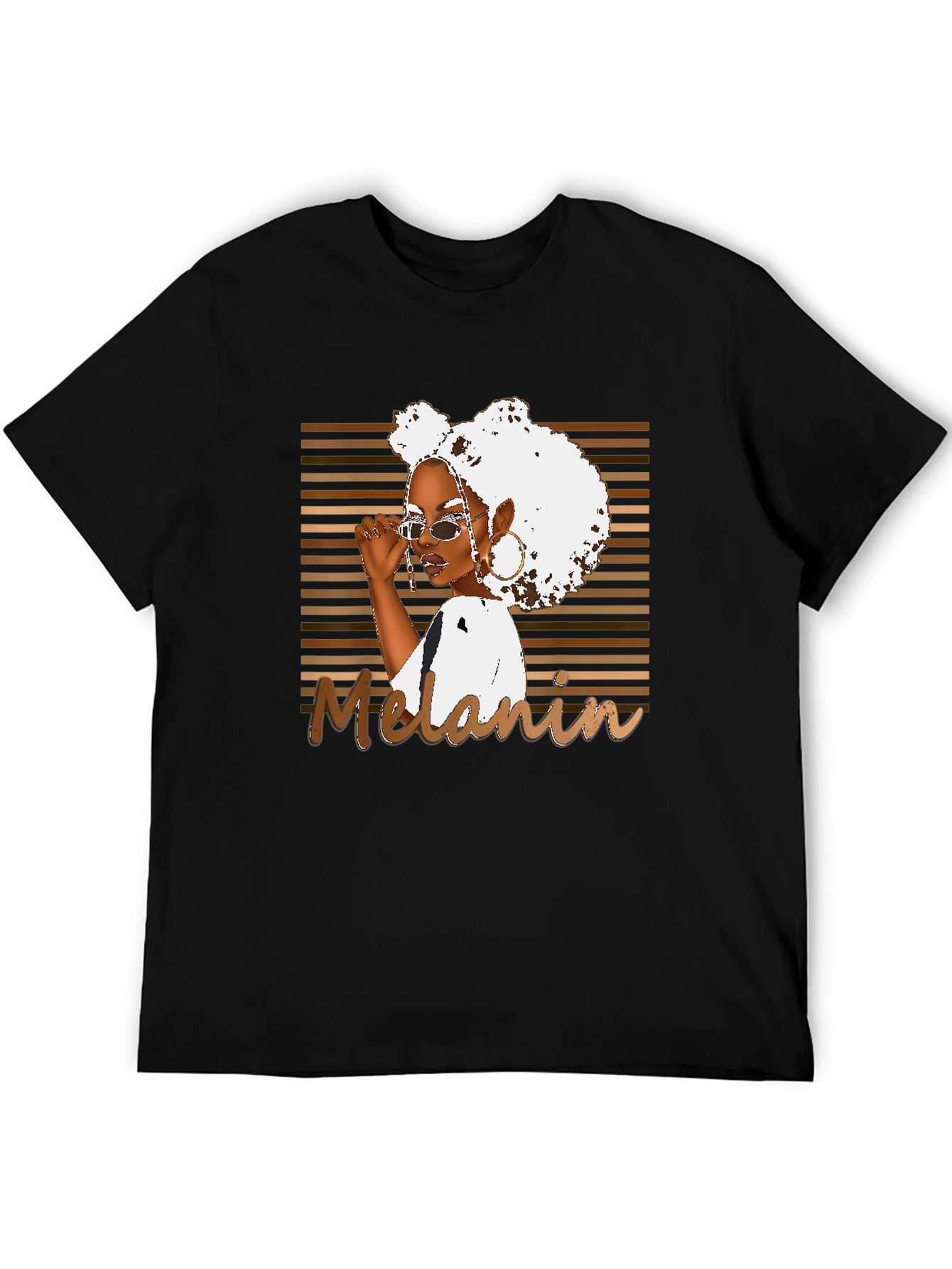 Melanin Queen Graphic Tee - Black Cotton T-Shirt - 5