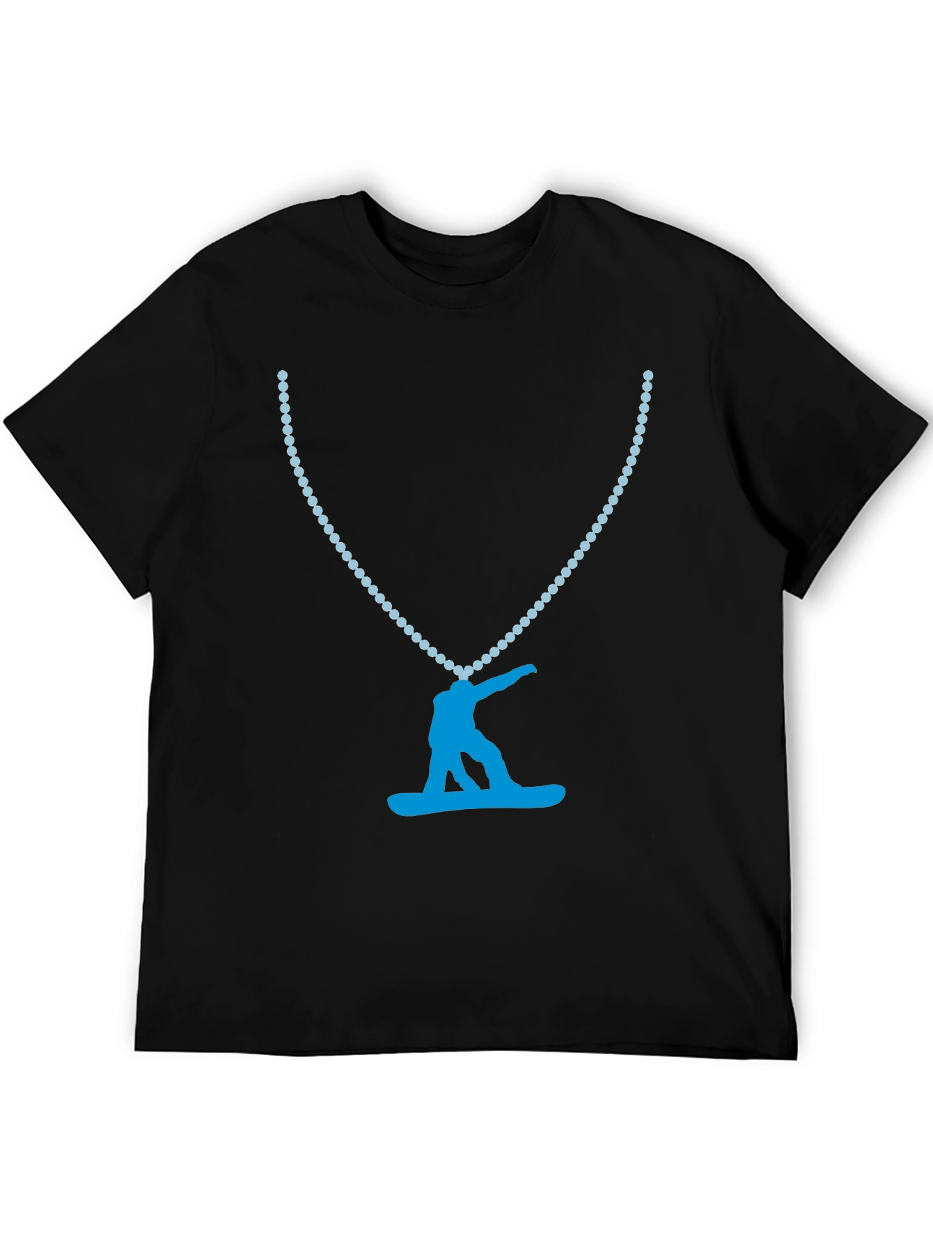 Black Snowboarder Pendant Tee - Cool Graphic Print view 5