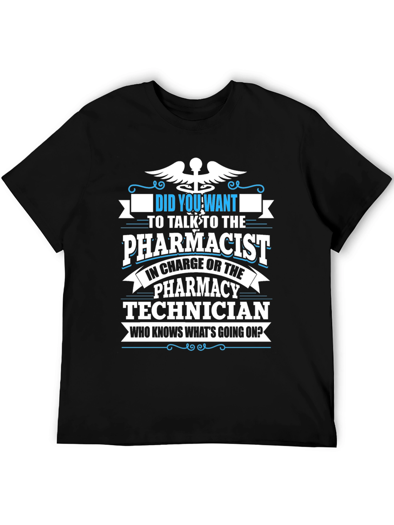 Black Pharmacy Technician T-Shirt view 5