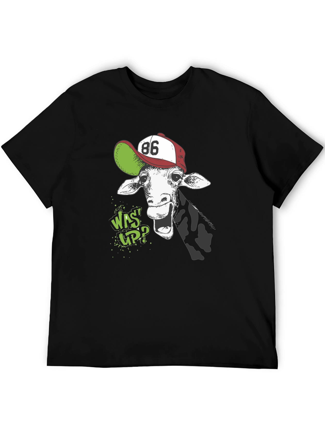 Black Giraffe "Wassup" Graphic T-Shirt view 5