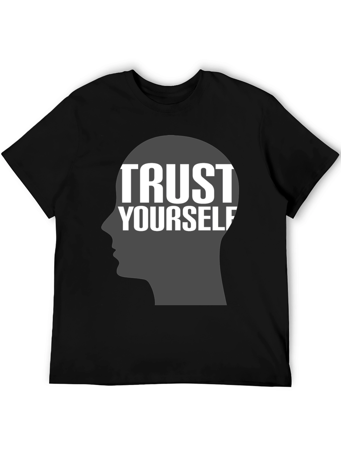 Black Trust Yourself Graphic T-Shirt - Motivational Tee view 5