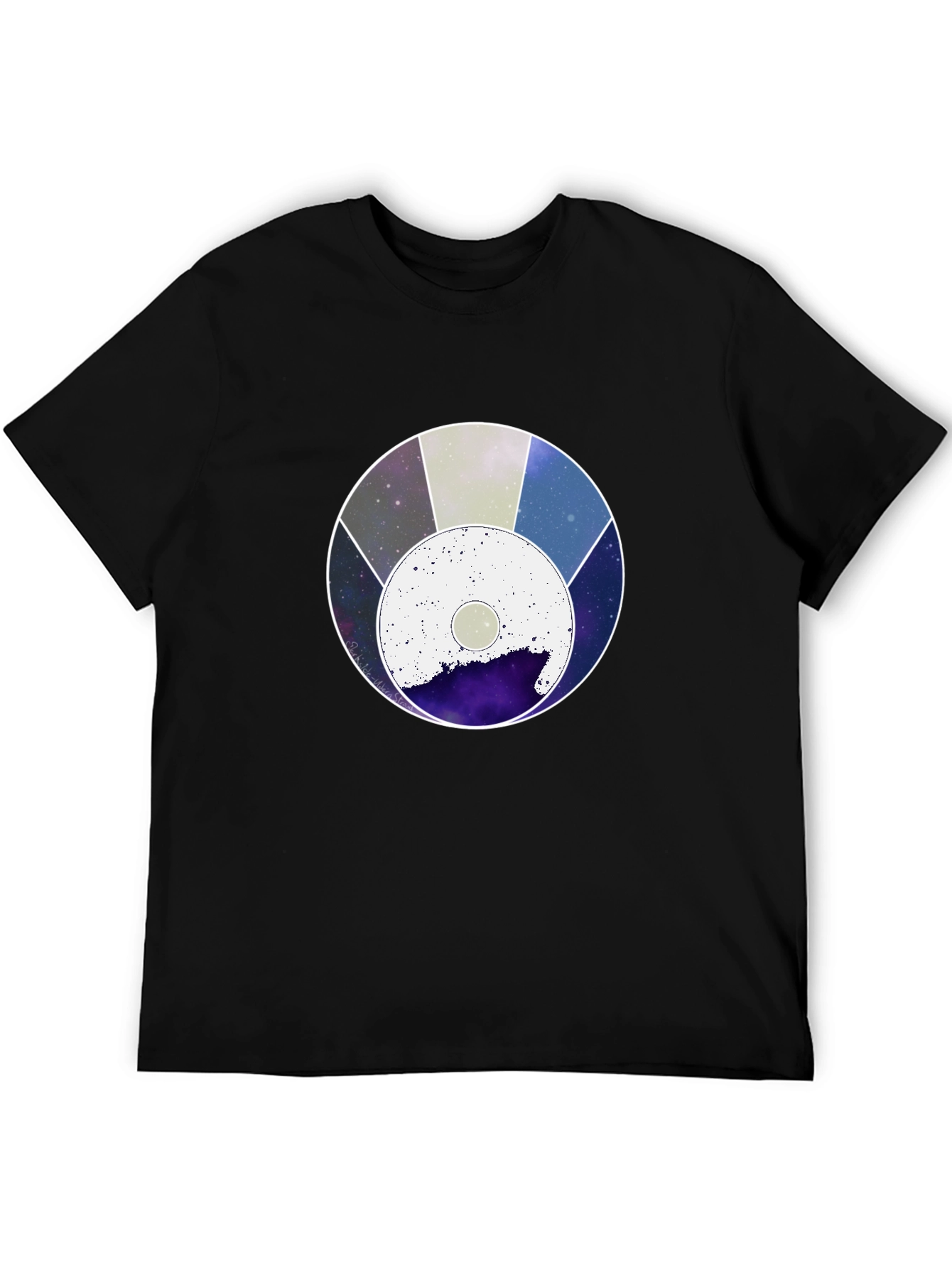 Black Space Circle Black Graphic Tee view 5