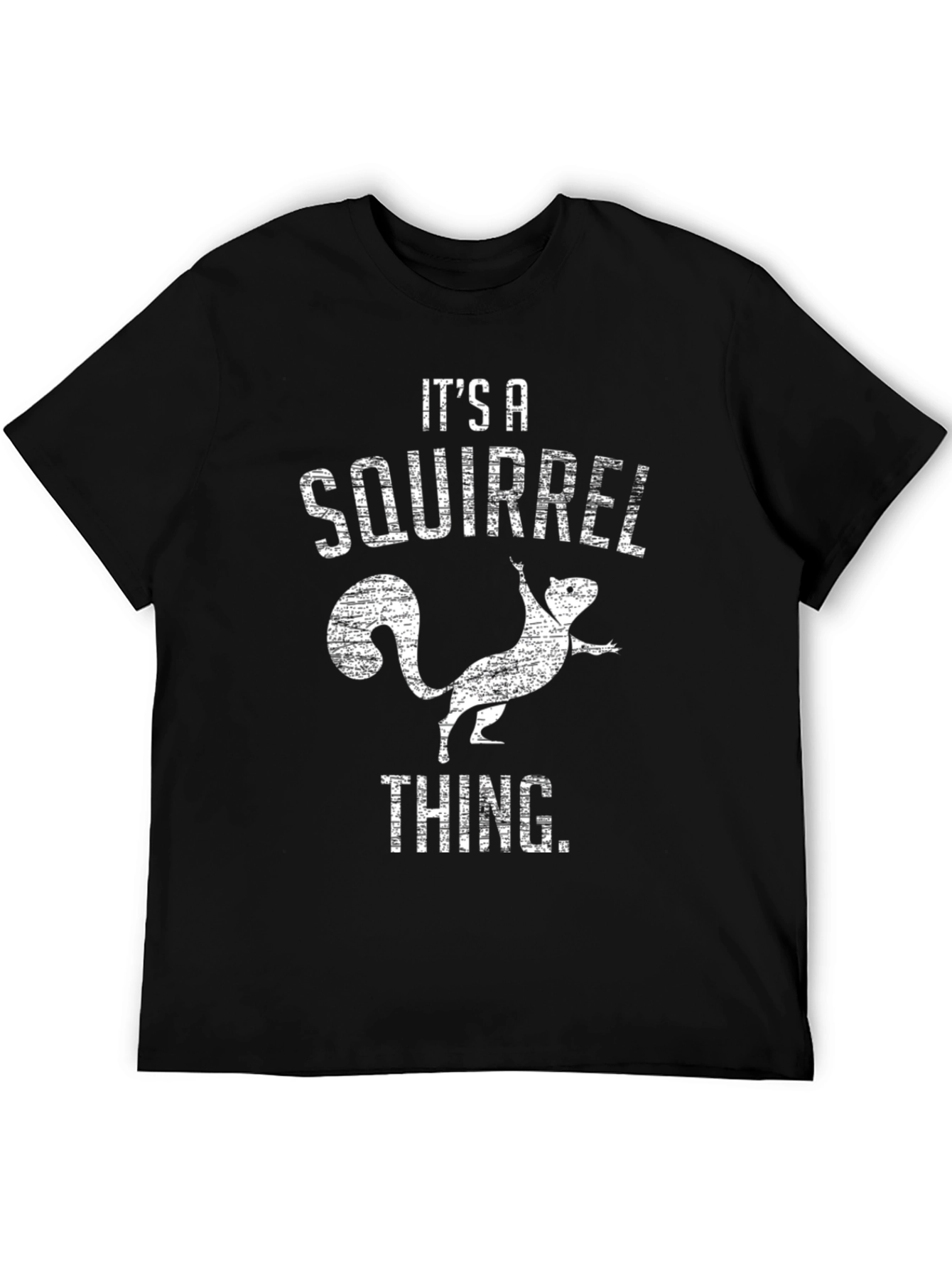 Black It's a Squirrel Thing T-Shirt - Funny Graphic Tee view 5