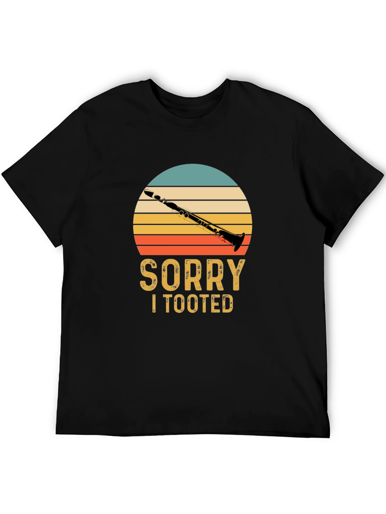 Black Sorry I Tooted Clarinet T-Shirt view 5