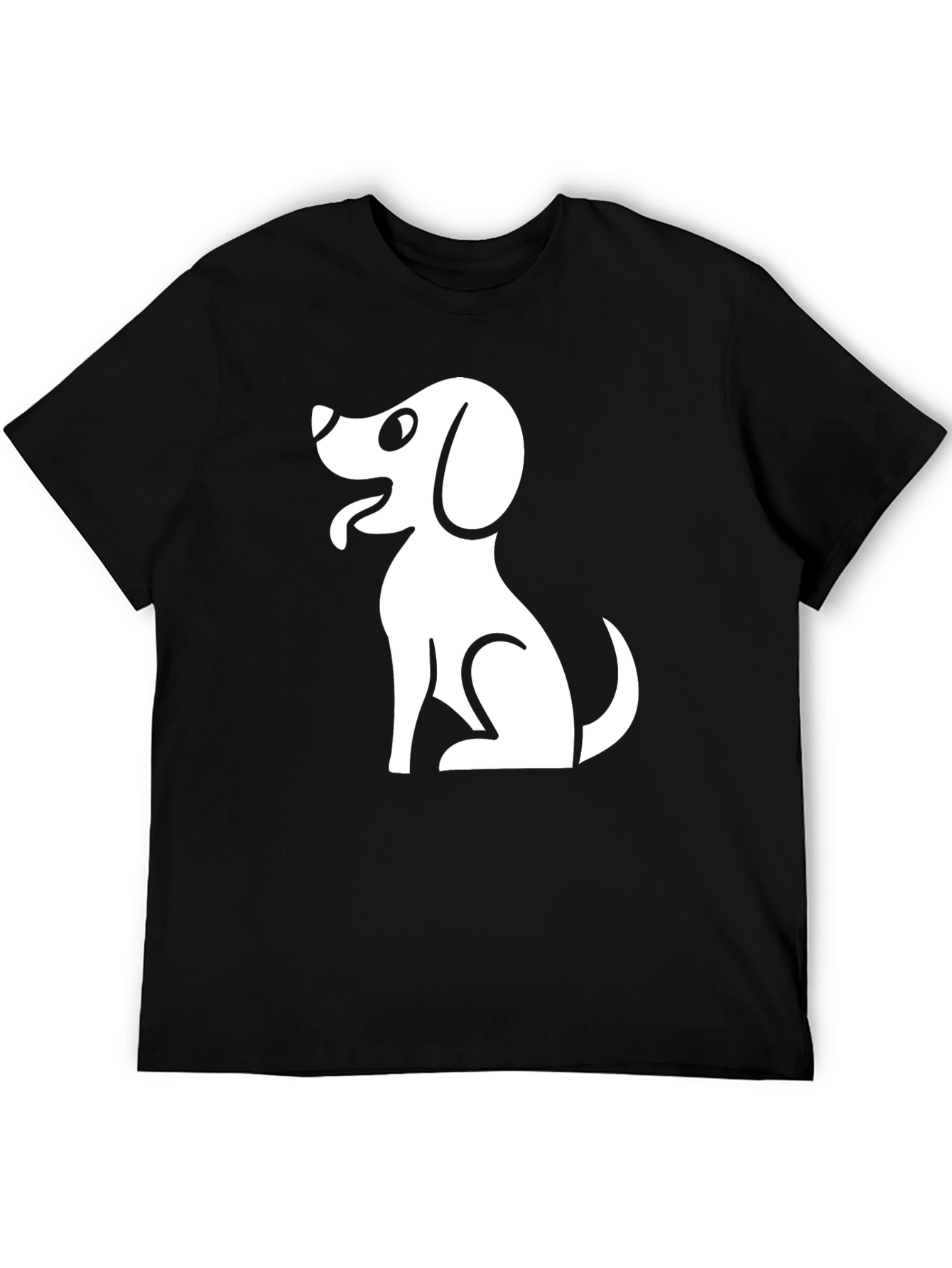 Black Dog Graphic Black T-Shirt - Cute Puppy Design view 5