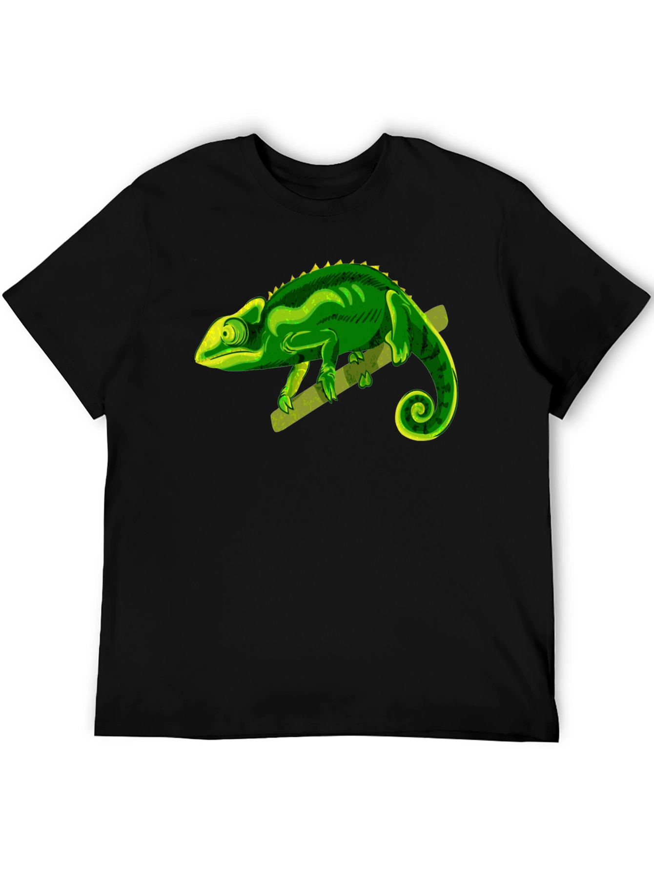 Black Chameleon Graphic Print T-Shirt view 5