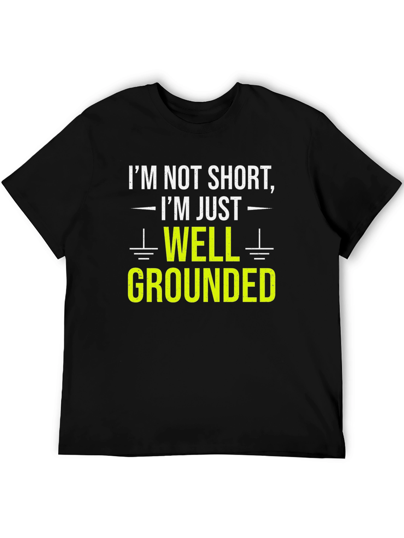 Black Funny Grounded T-Shirt - Humor Tee for Men view 5