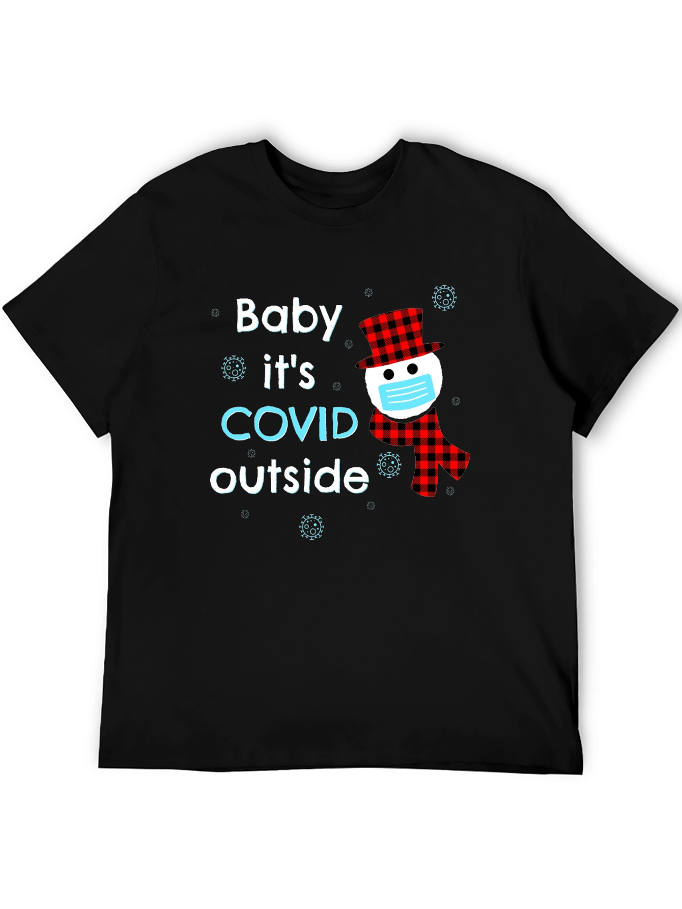 Black Baby It's COVID Outside Novelty T-Shirt view 5