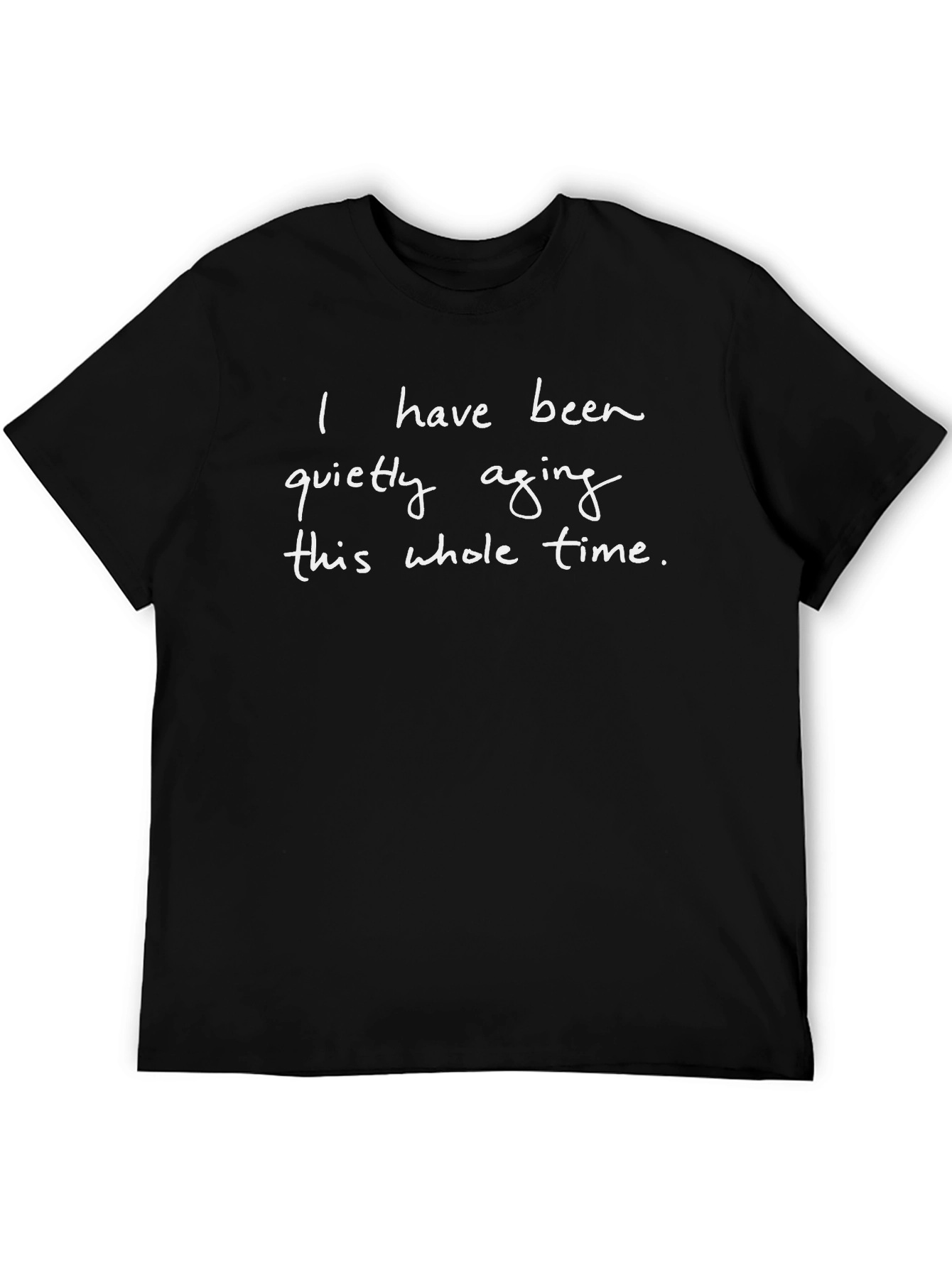 Black Aging Humor Graphic Tee - Soft Cotton Blend view 5