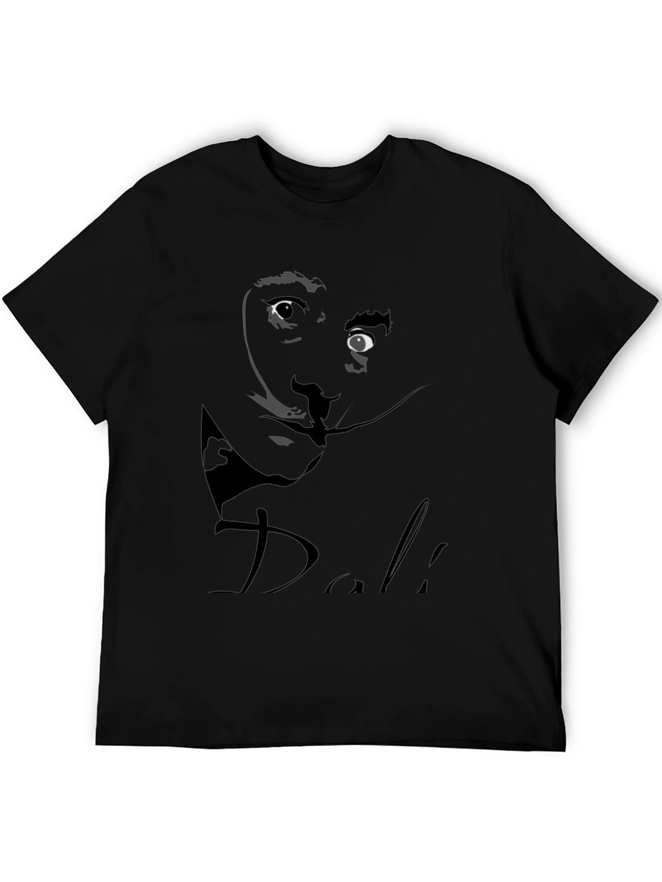 Black Salvador Dali Graphic Print Black T-Shirt view 5