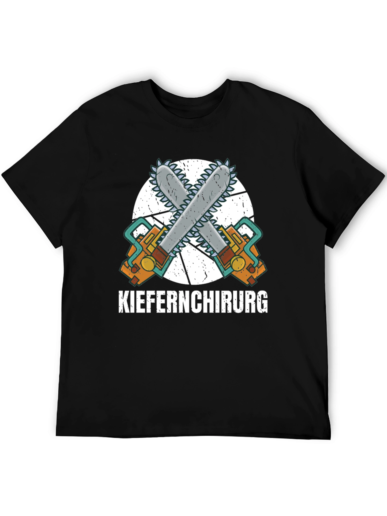 Black Kieferchirurg T-Shirt - Chainsaw Graphic view 5