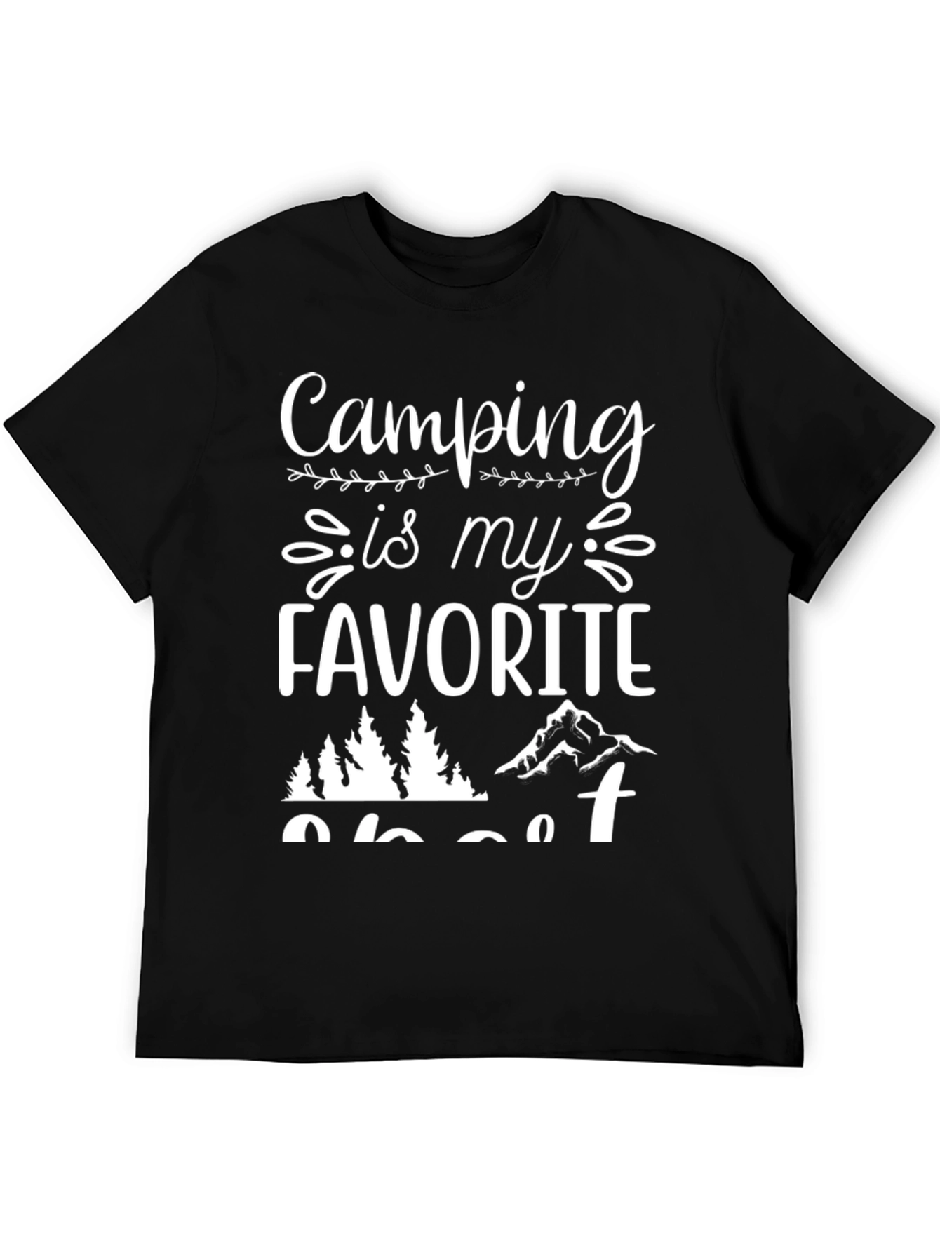 Black Camping is My Favorite Sport Black T-Shirt view 5