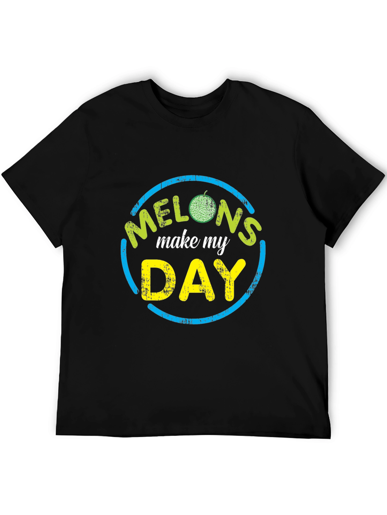 Black Melons Make My Day Graphic Tee - Novelty T-Shirt view 5