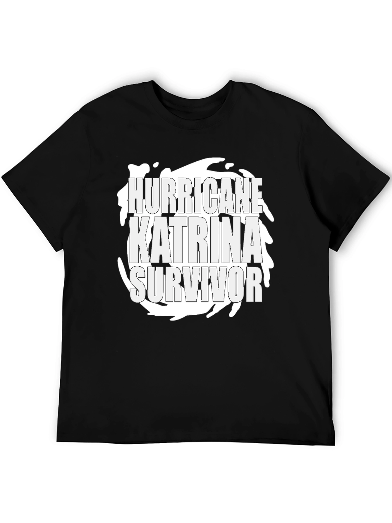 Black Hurricane Katrina Survivor Graphic T-Shirt view 5