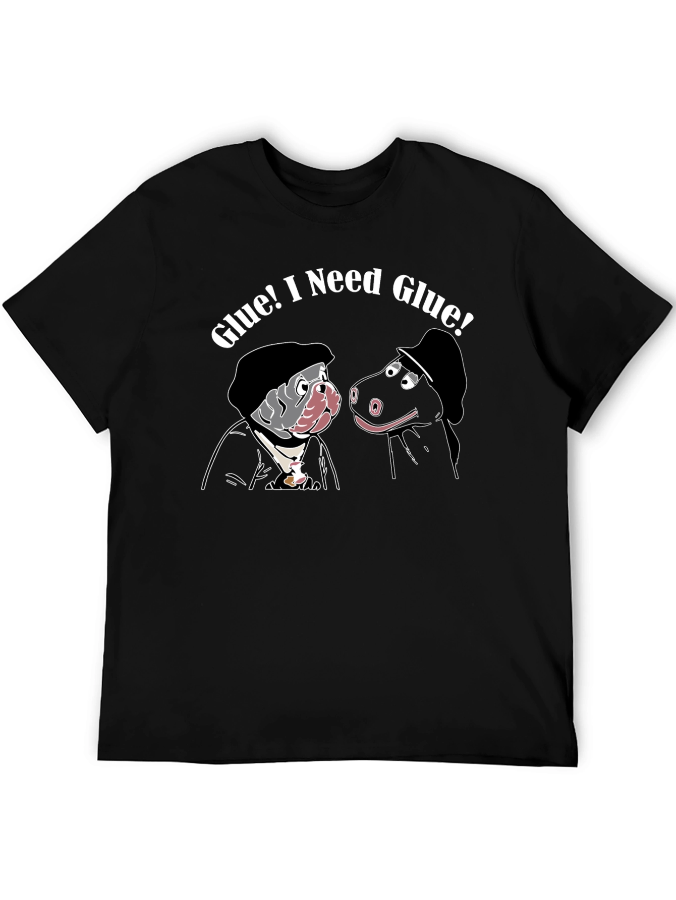 Black Glue! I Need Glue! Black T-Shirt view 5