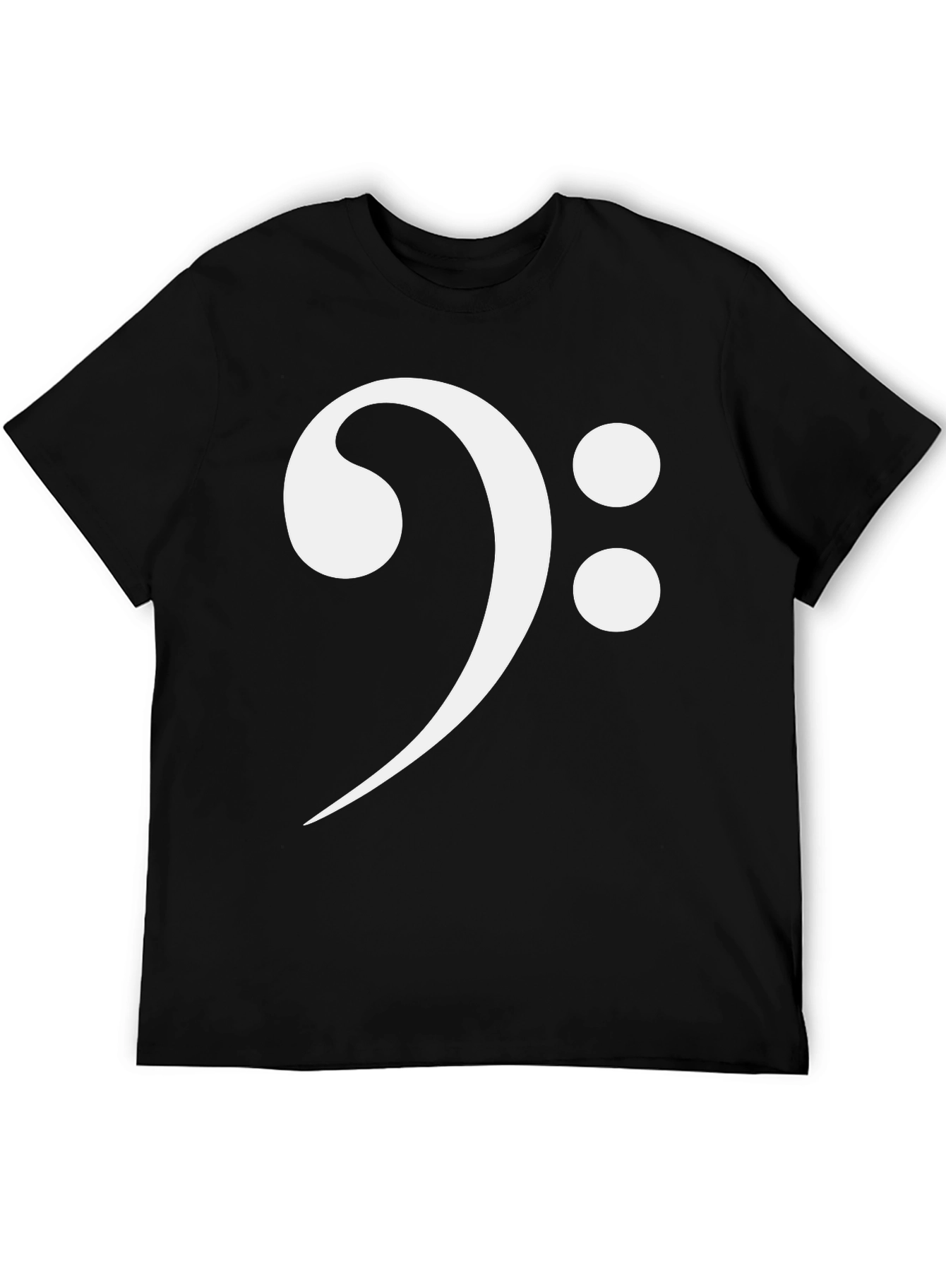 Black Bass Clef Graphic Tee - Music Lover Shirt view 5
