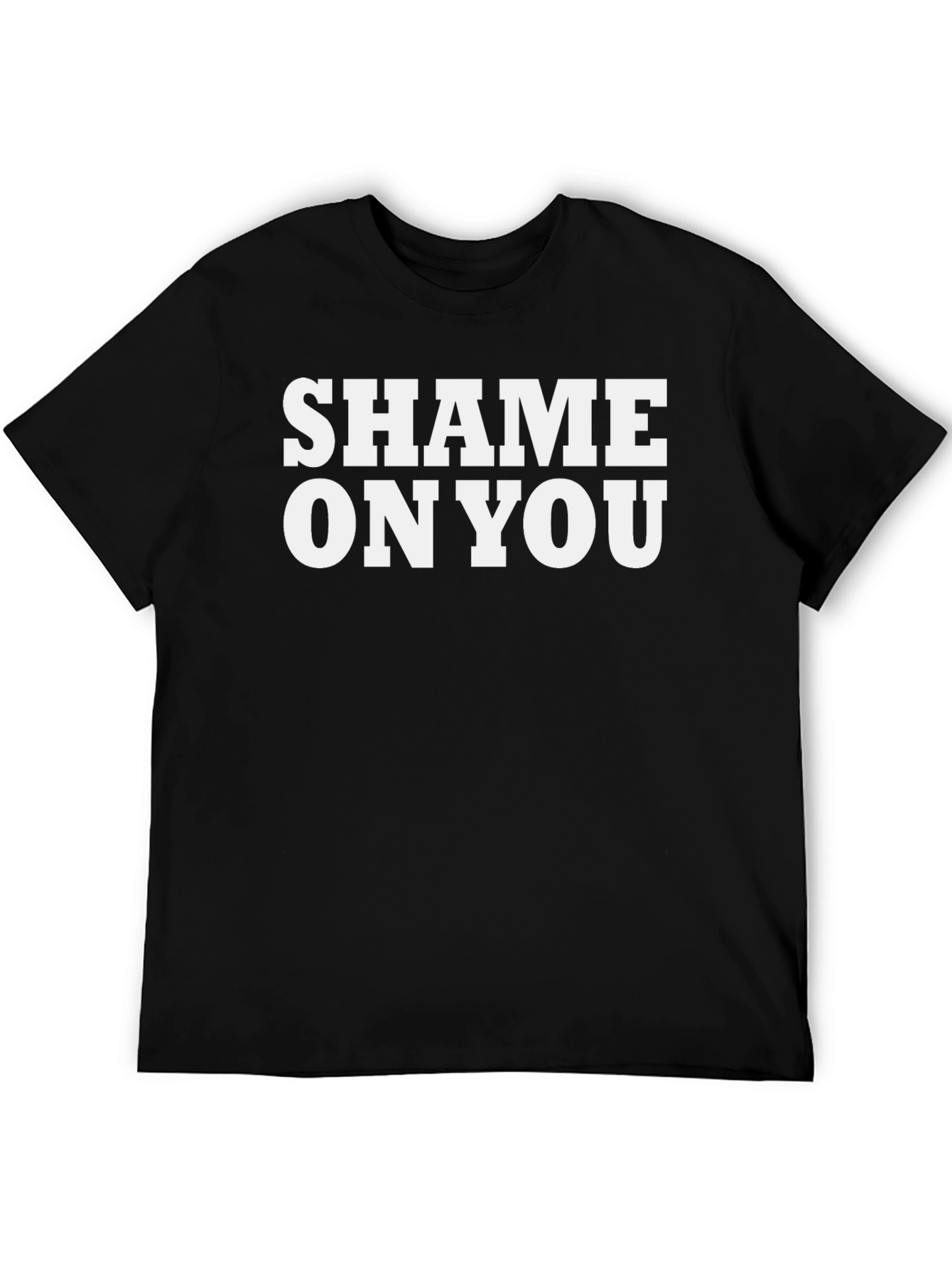 Black Shame On You Graphic T-Shirt - Bold Statement Tee view 5