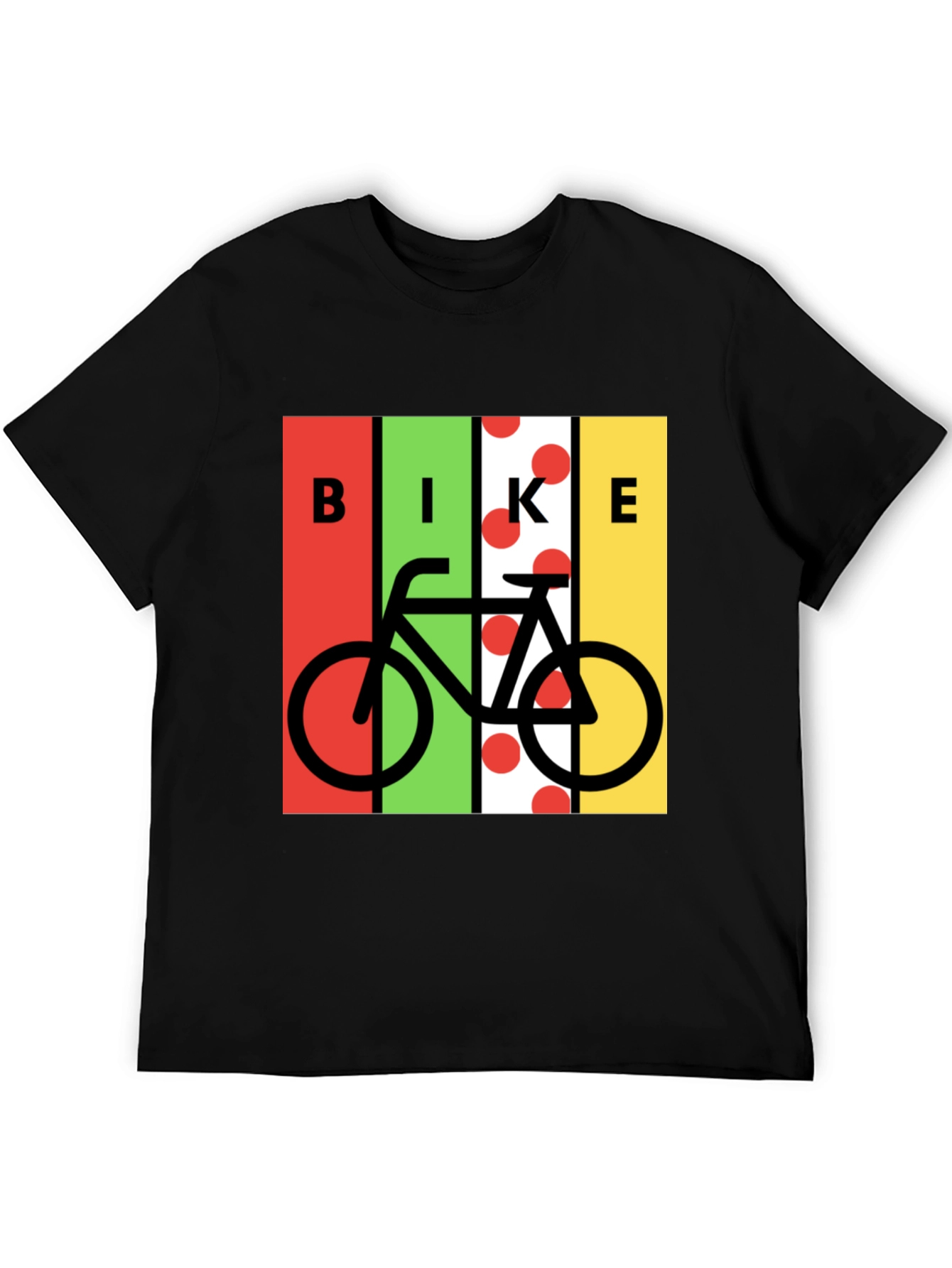 Black Bike Graphic Tee - Black Cotton Blend view 5