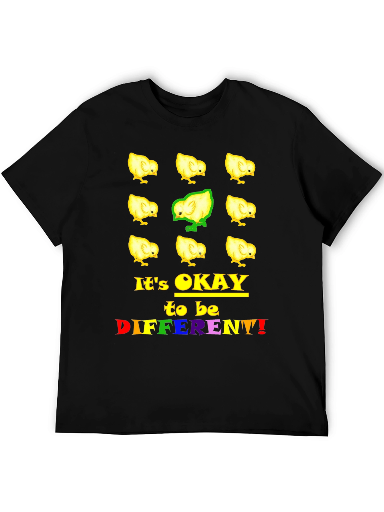 Black Be Different Chick T-Shirt view 5